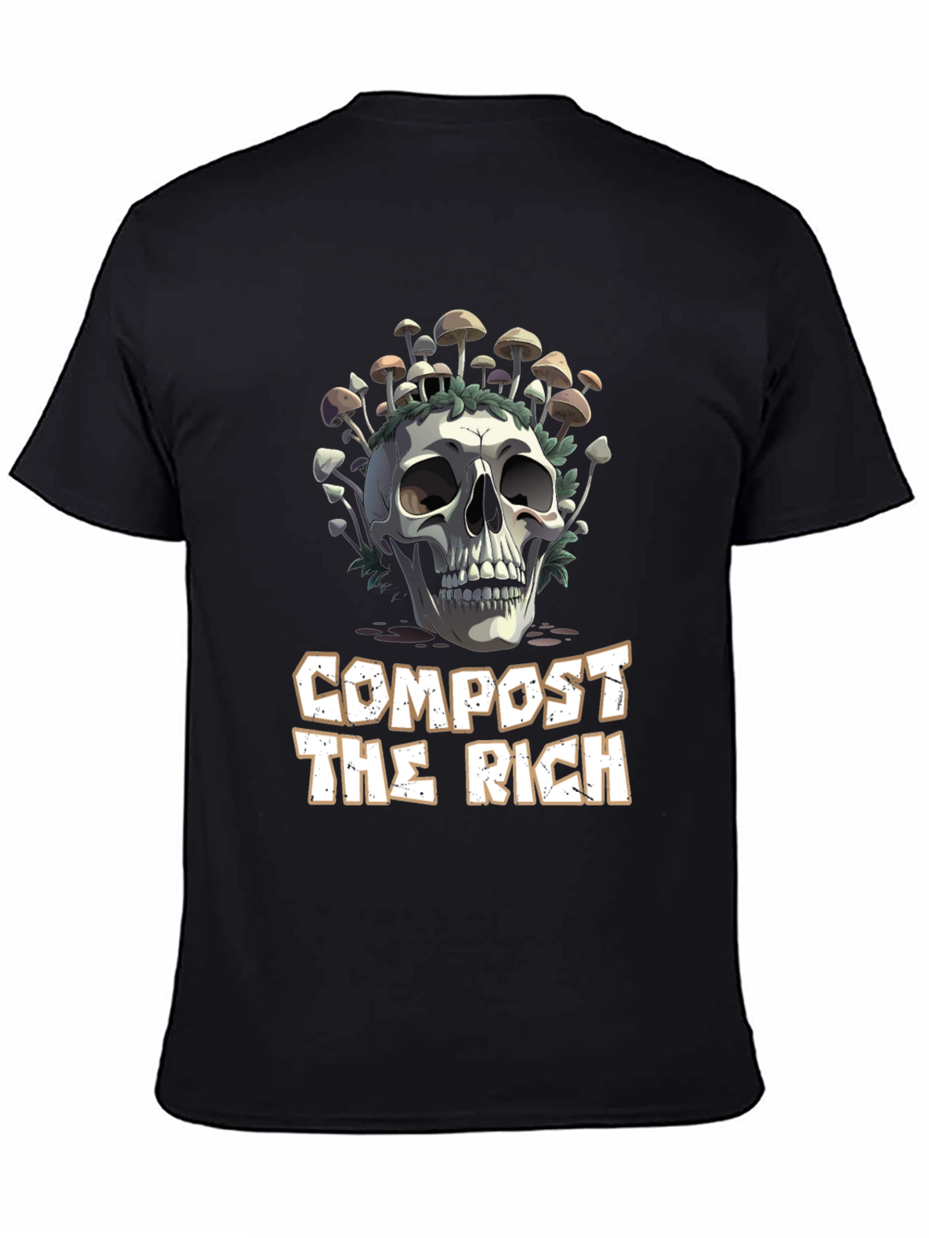 Compost The Rich Skull & Mushroom Graphic Tee