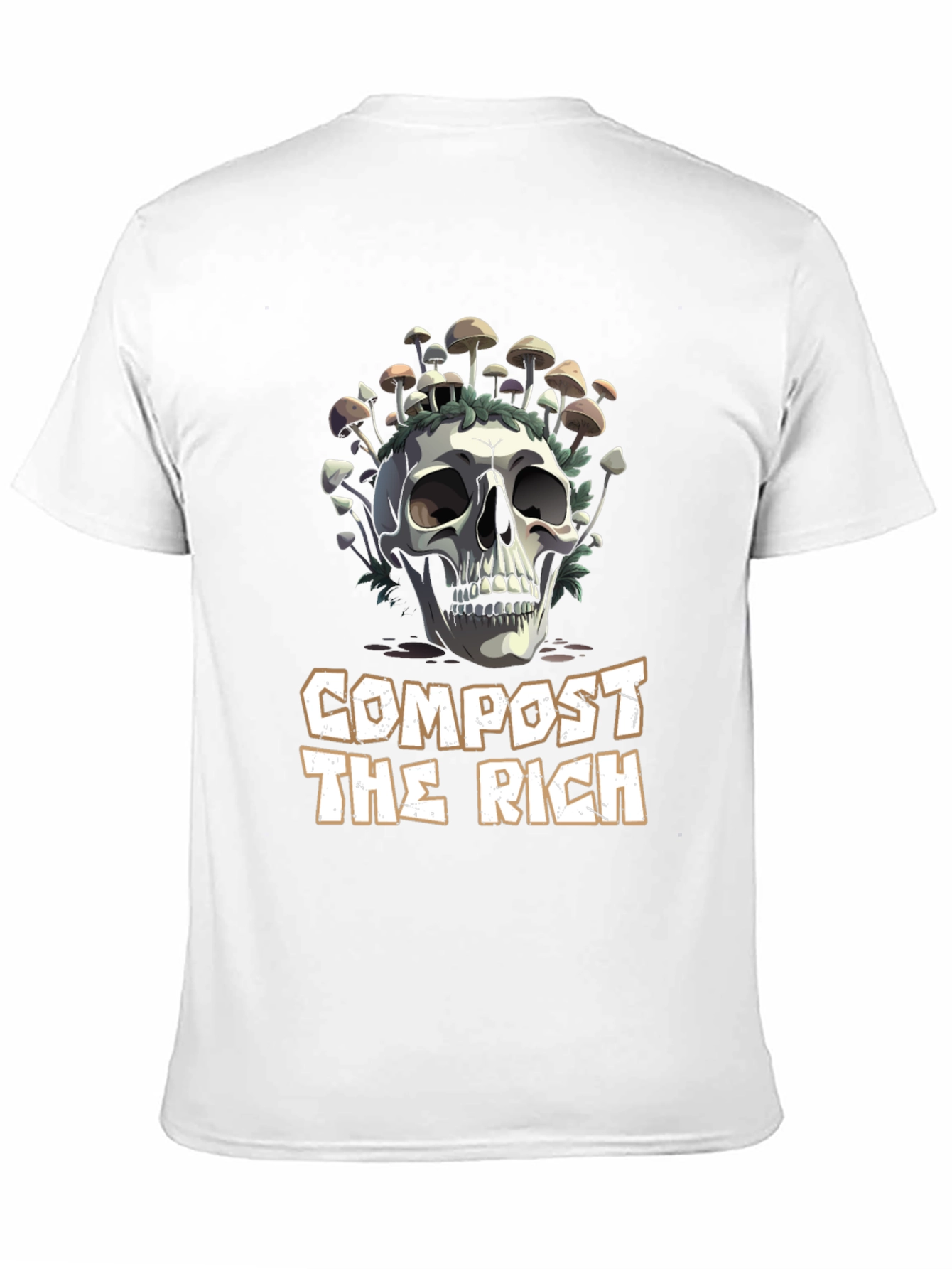 Compost The Rich Skull & Mushroom Graphic Tee