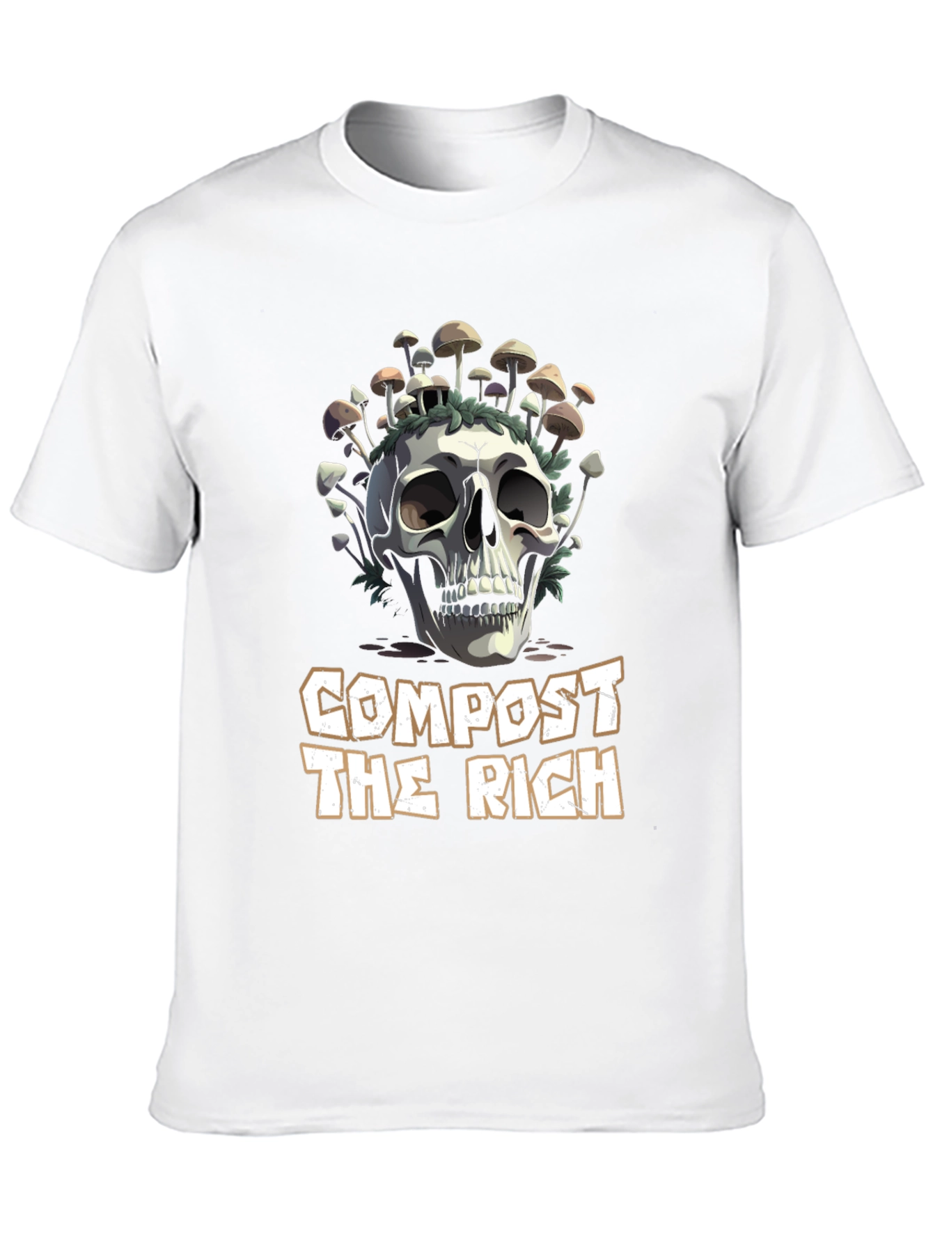 Compost The Rich Skull & Mushroom Graphic Tee