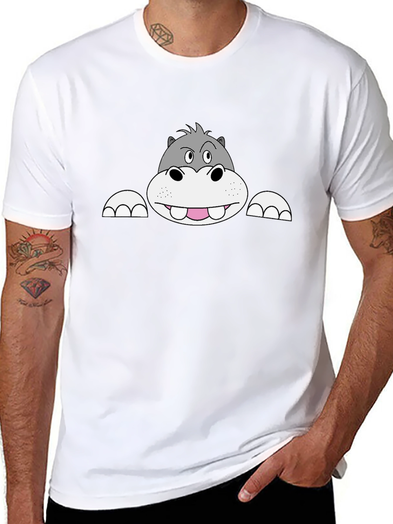 Hippo Graphic Black T-Shirt