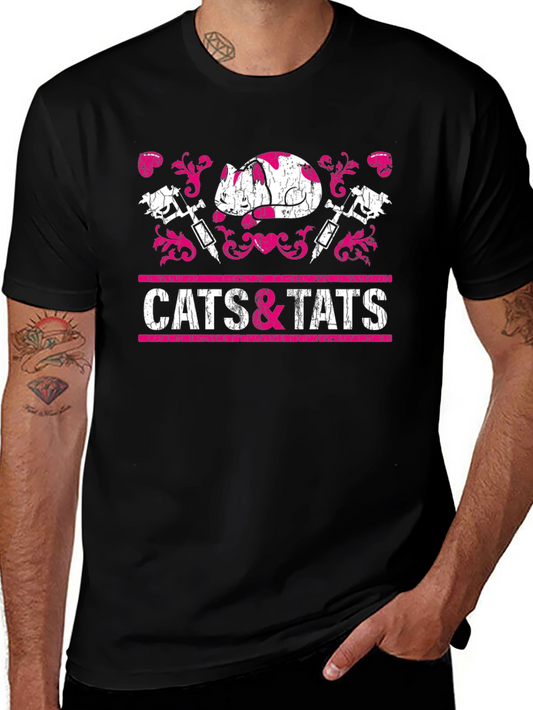 Cats & Tats Graphic T-Shirt