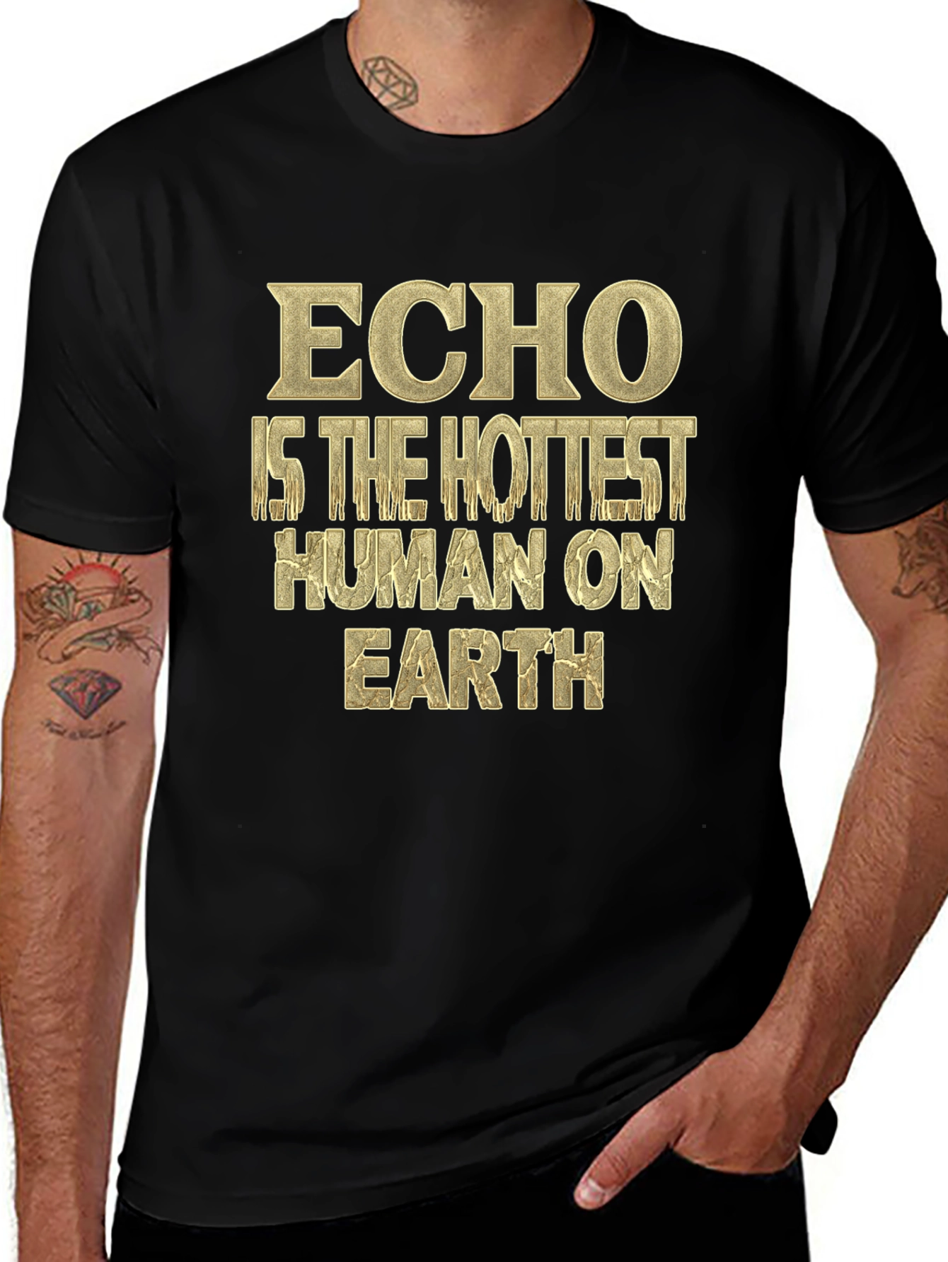 Echo Hottest Human Tee - Unique Graphic T-Shirt