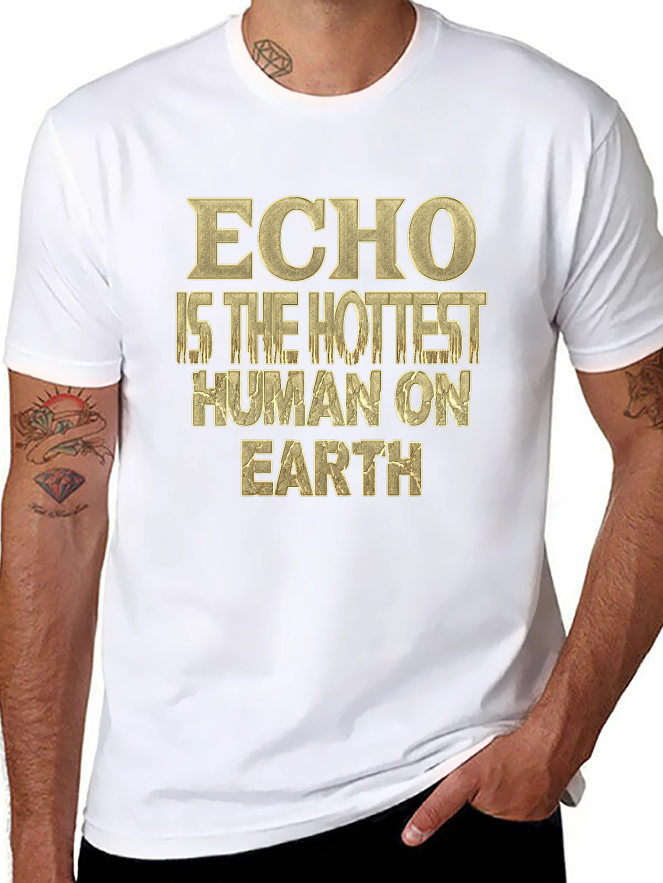 Echo Hottest Human Tee - Unique Graphic T-Shirt
