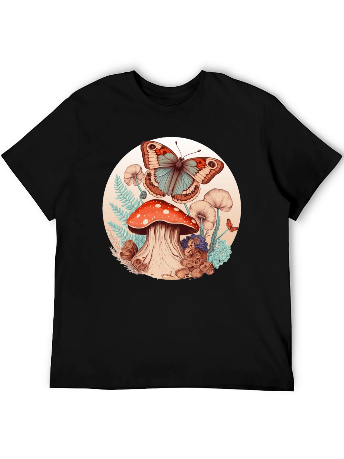 Mushroom Butterfly Graphic Tee