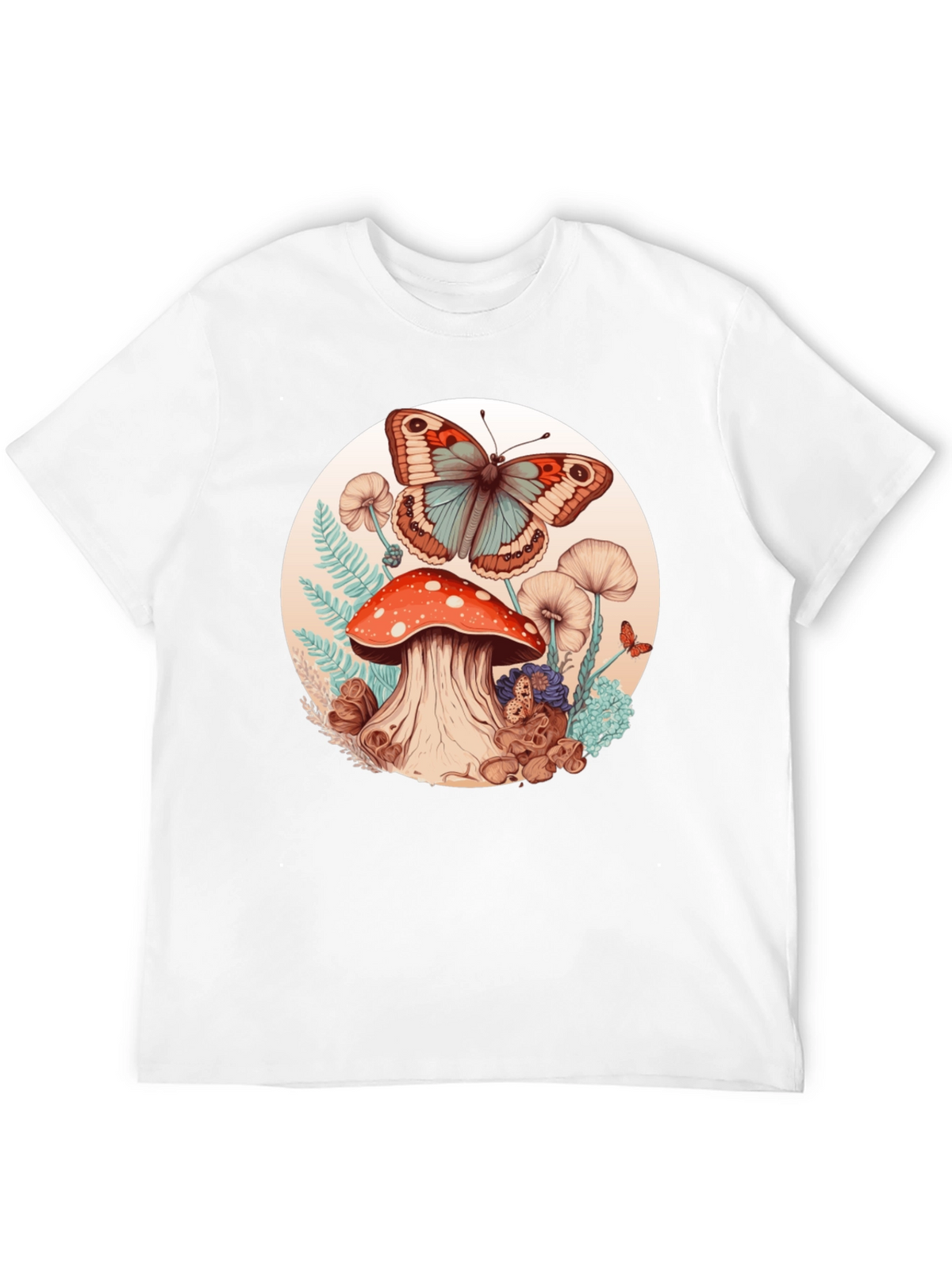 Mushroom Butterfly Graphic Tee