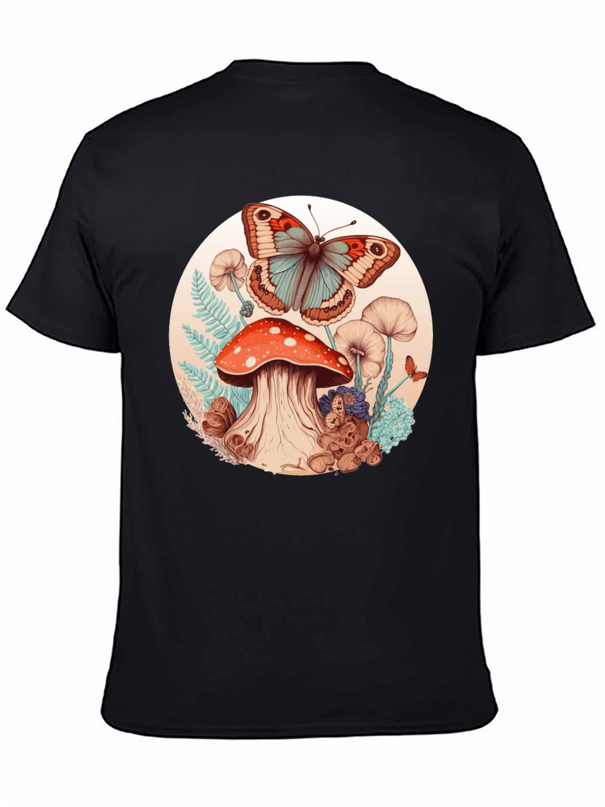 Mushroom Butterfly Graphic Tee