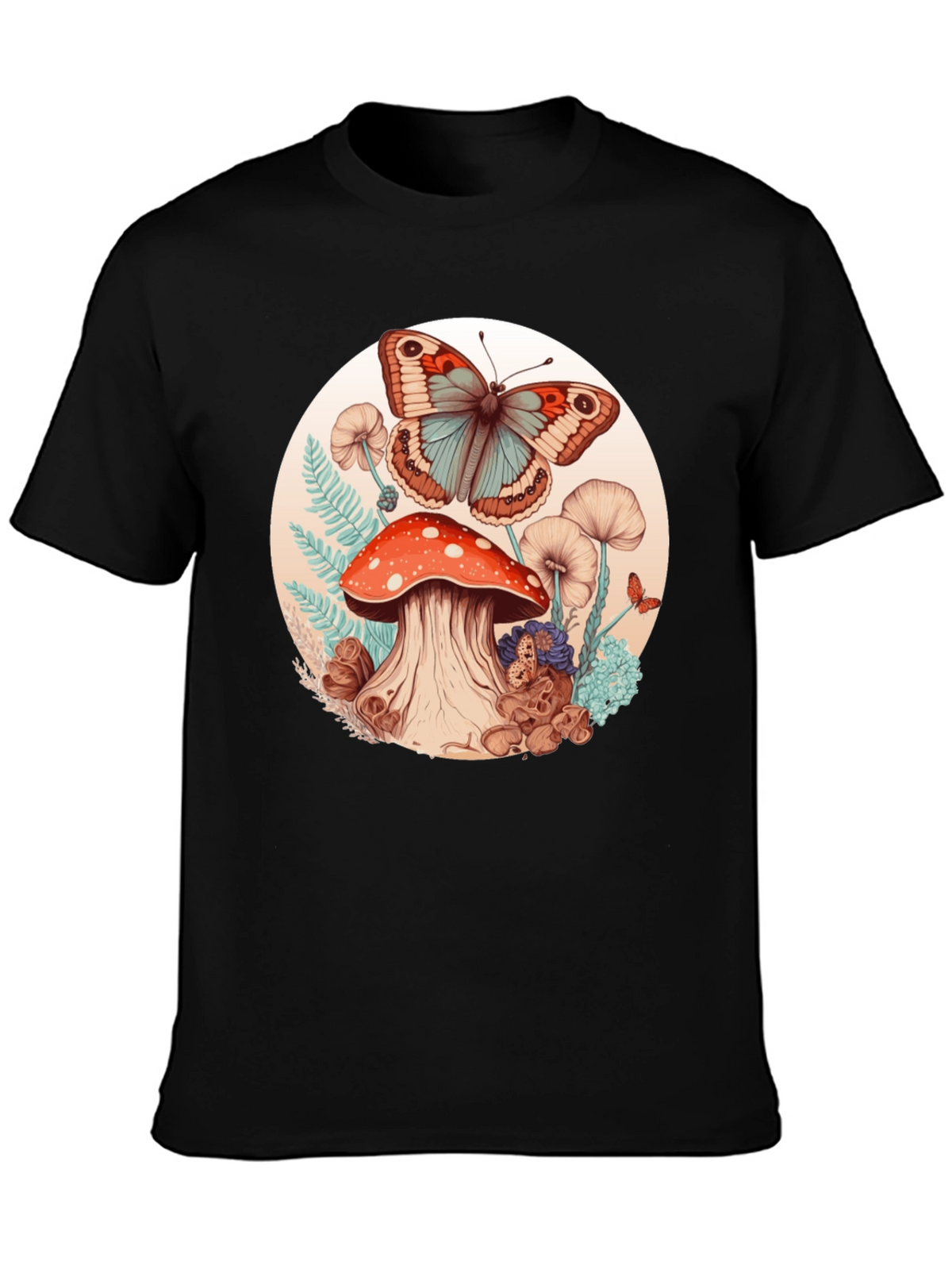 Mushroom Butterfly Graphic Tee