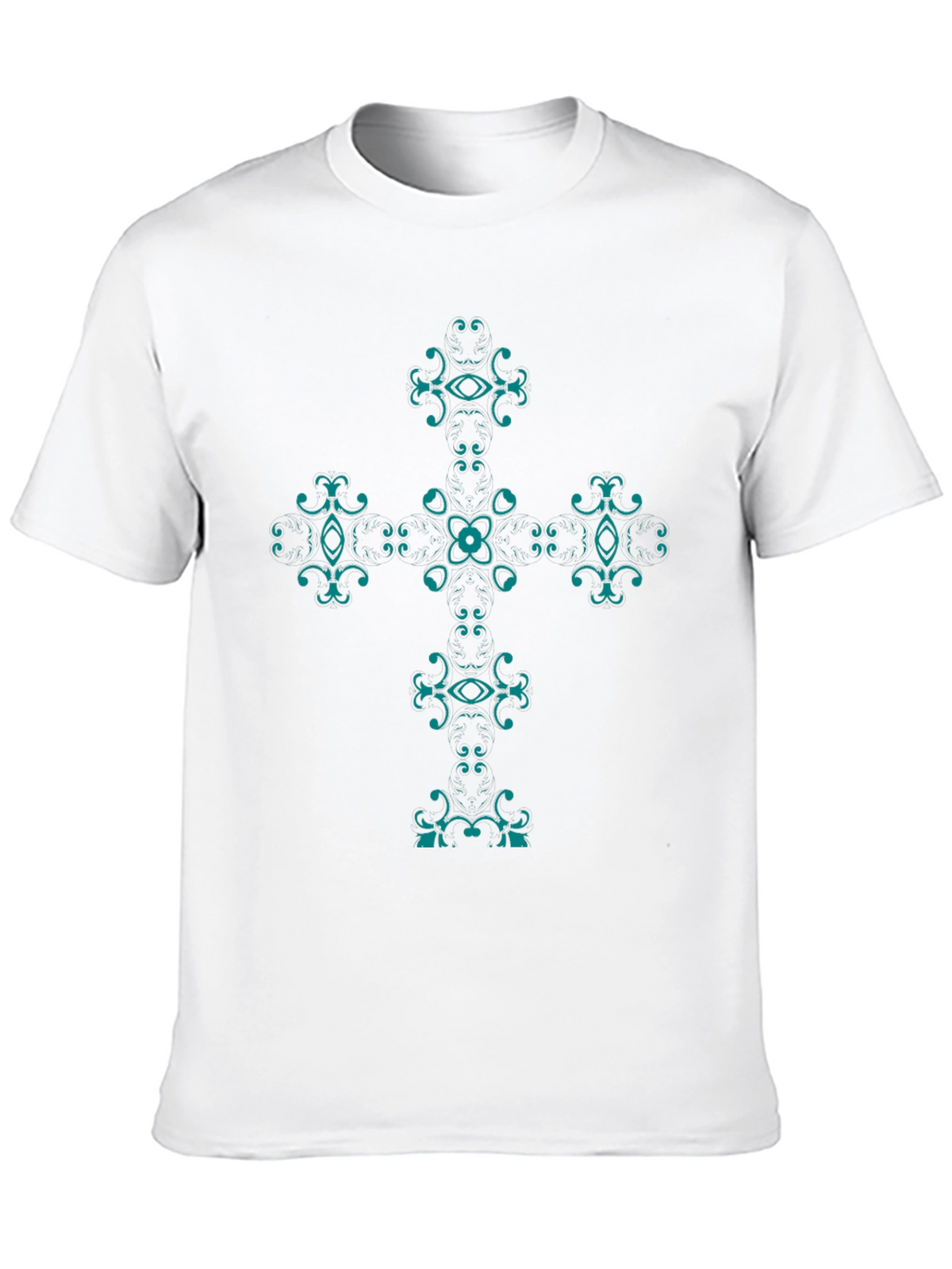 Ornamental Cross Graphic Tee - Black
