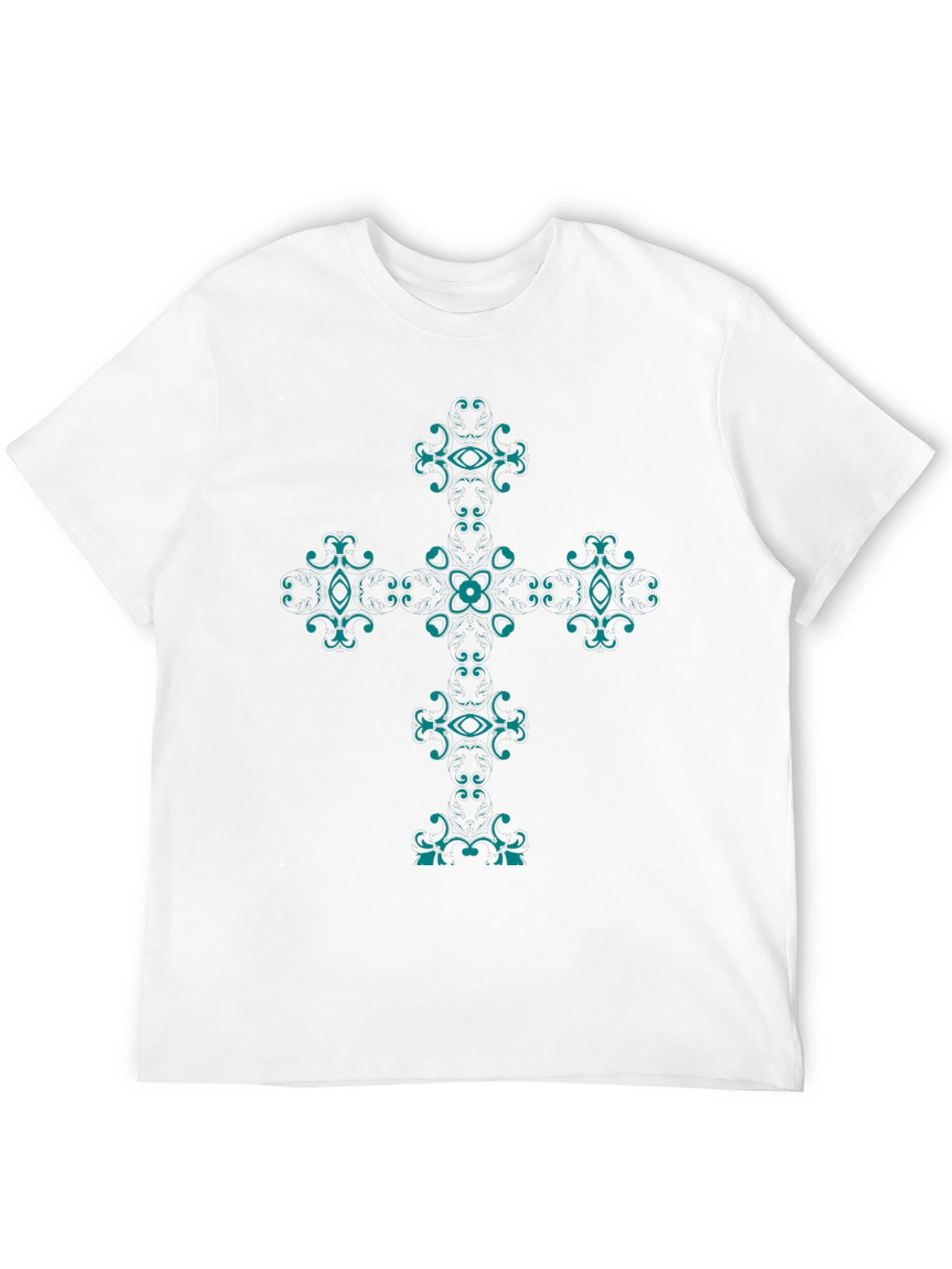 Ornamental Cross Graphic Tee - Black