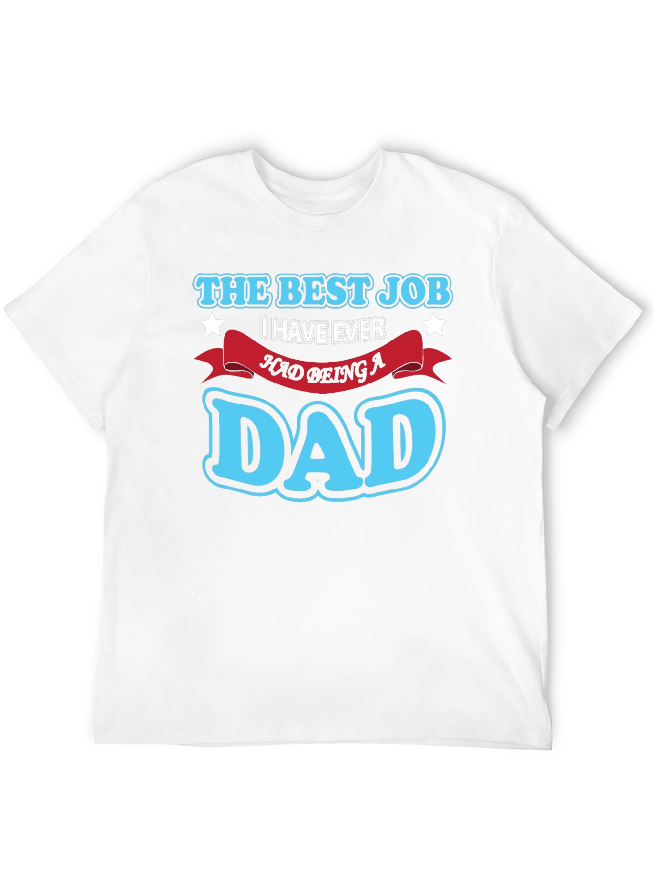 Best Job Dad T-Shirt - Black Cotton Blend Tee