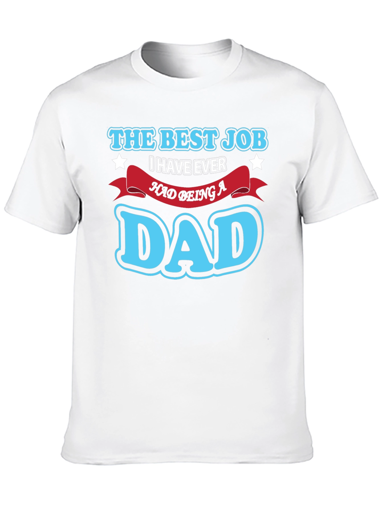Best Job Dad T-Shirt - Black Cotton Blend Tee