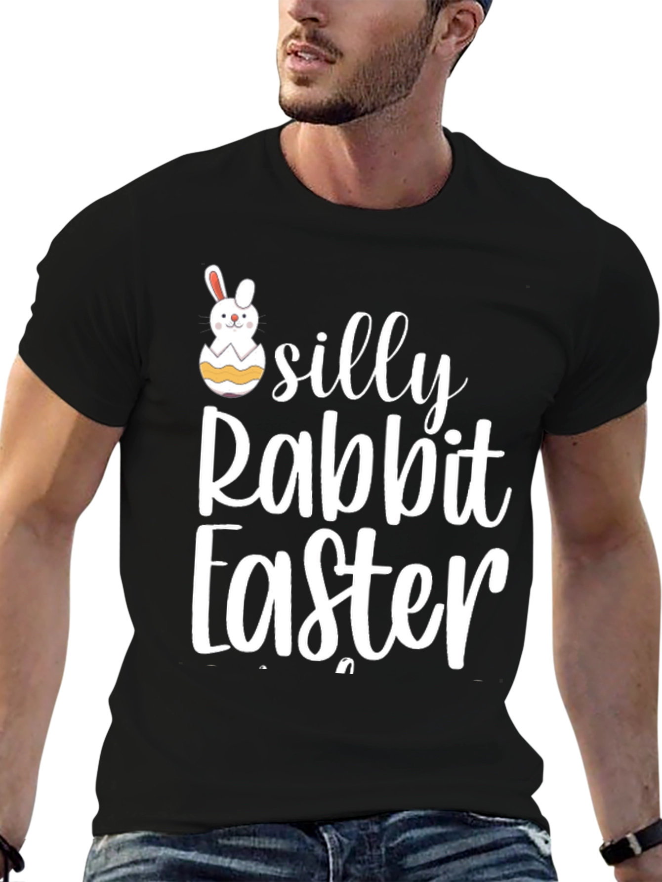 Silly Rabbit Easter Black T-Shirt