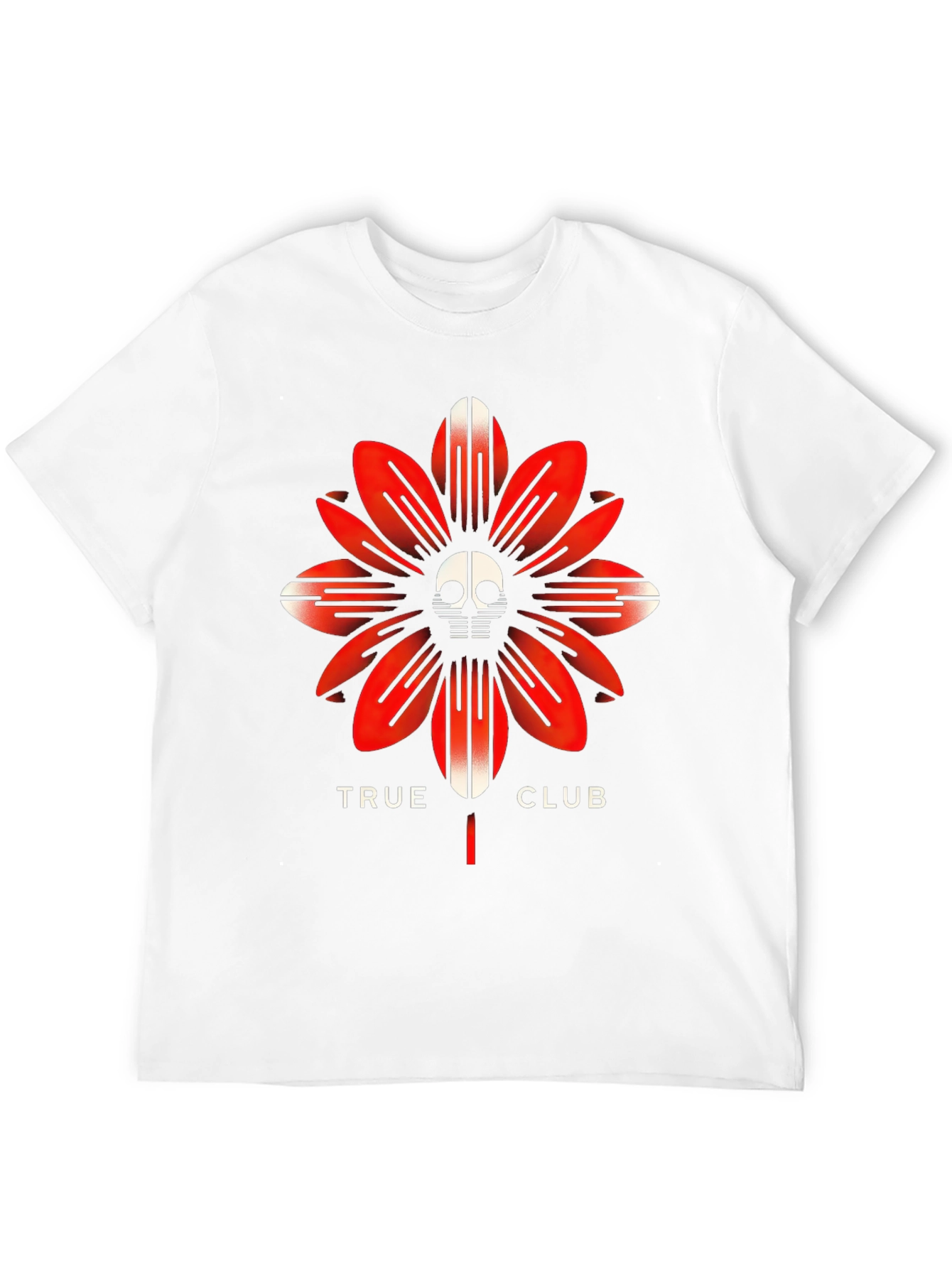 True Club Skull Flower Black T-Shirt