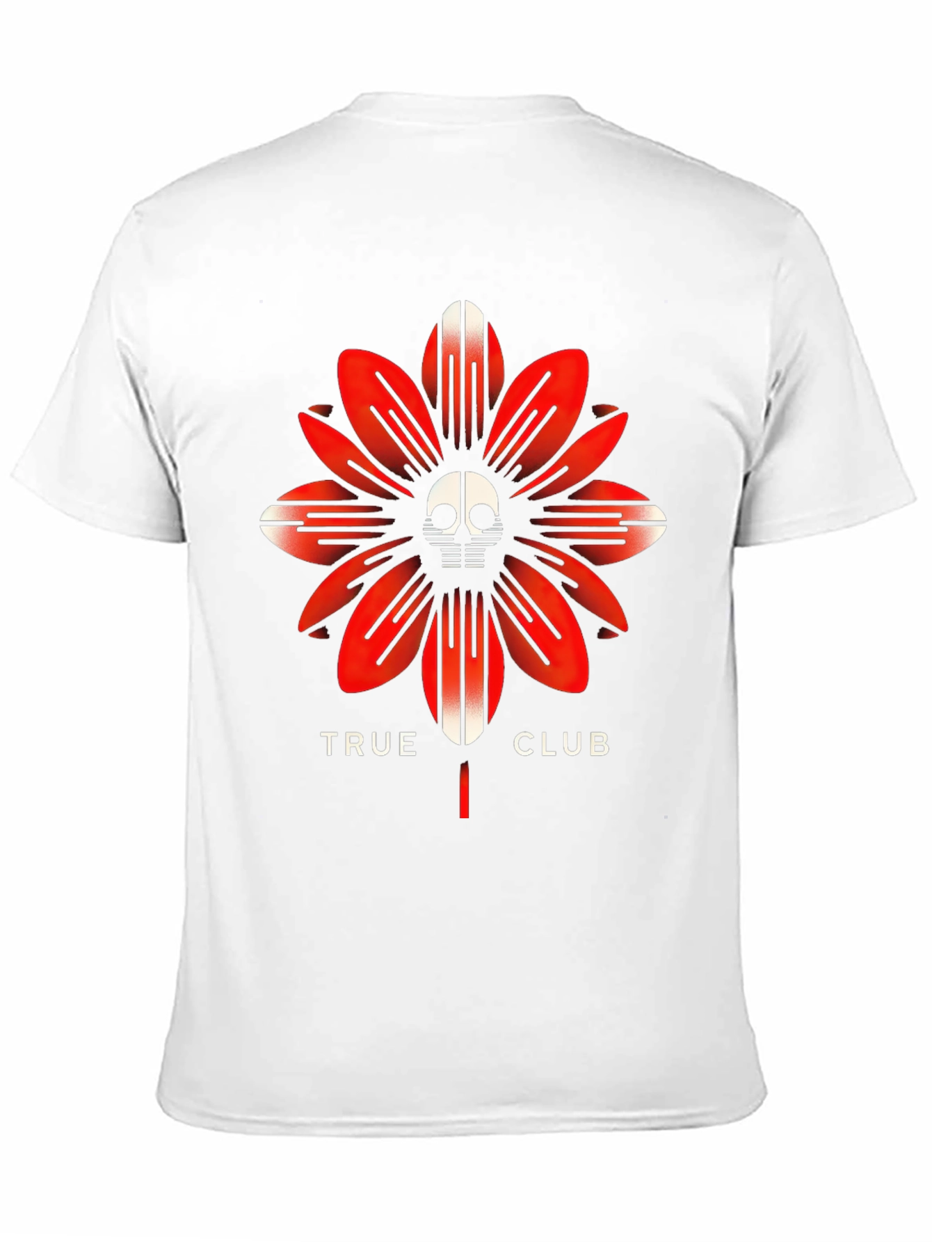 True Club Skull Flower Black T-Shirt
