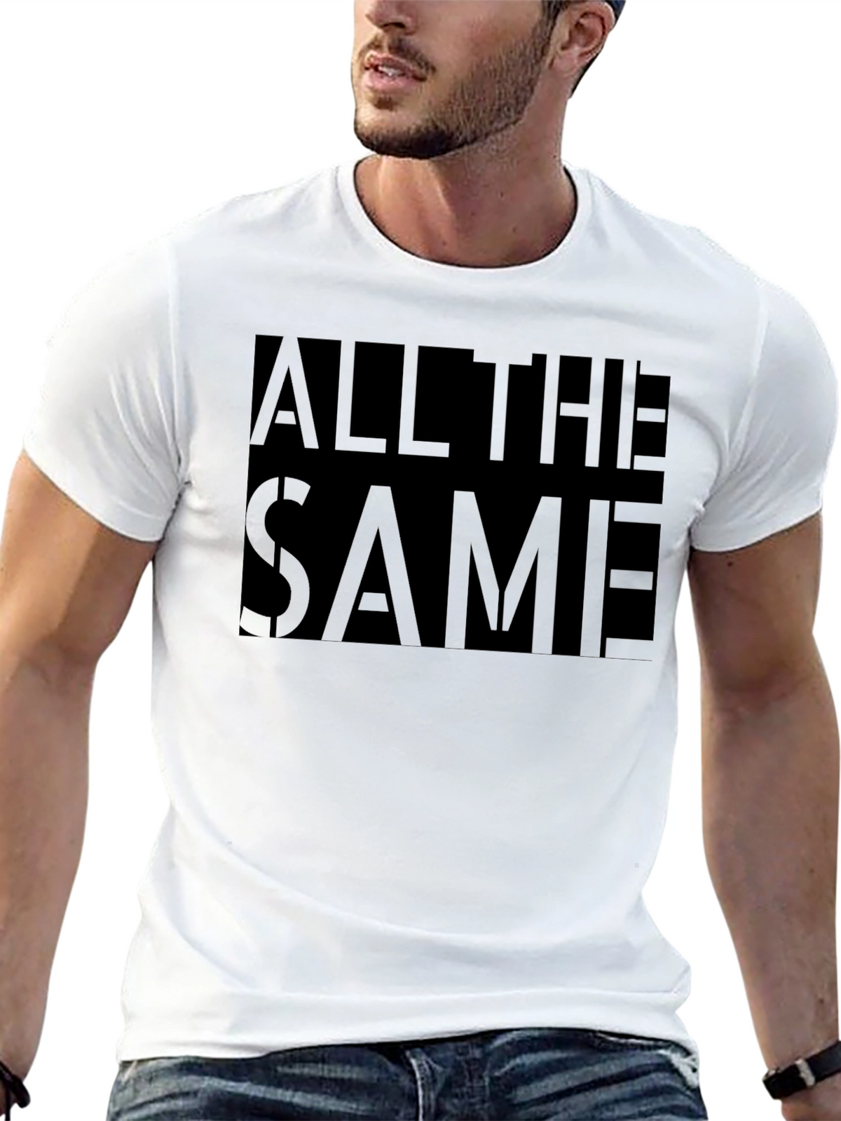 All The Same Graphic Print Black T-Shirt