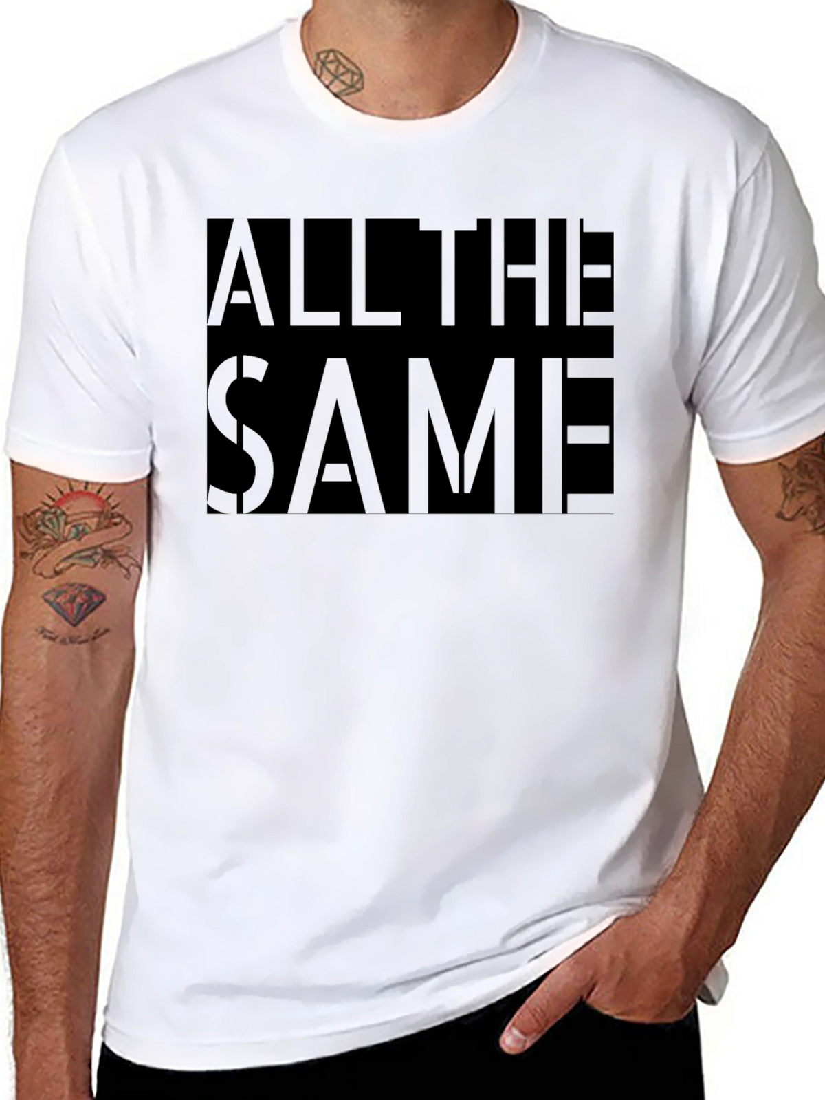 All The Same Graphic Print Black T-Shirt