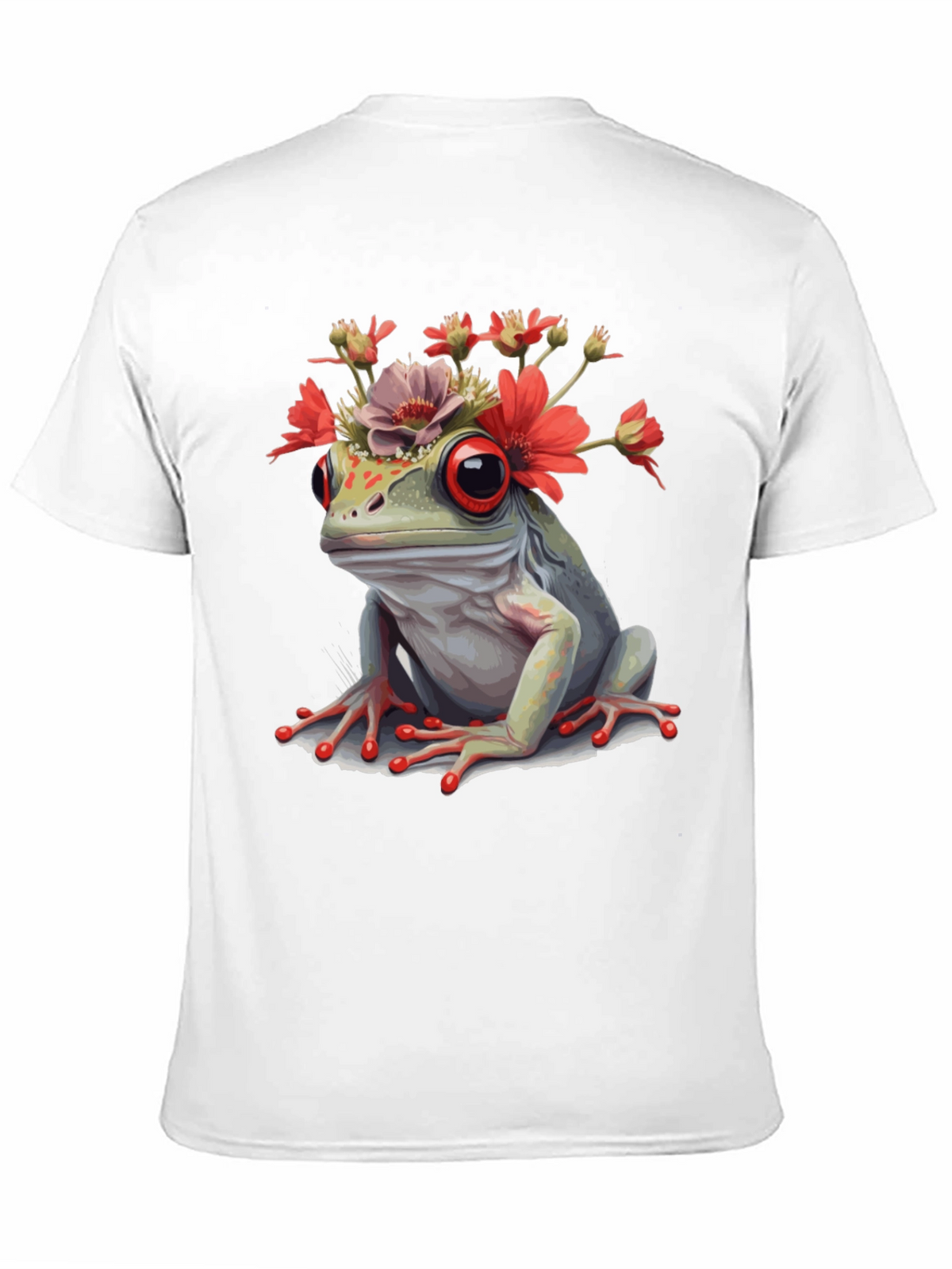 Frog with Flowers Graphic T-Shirt
