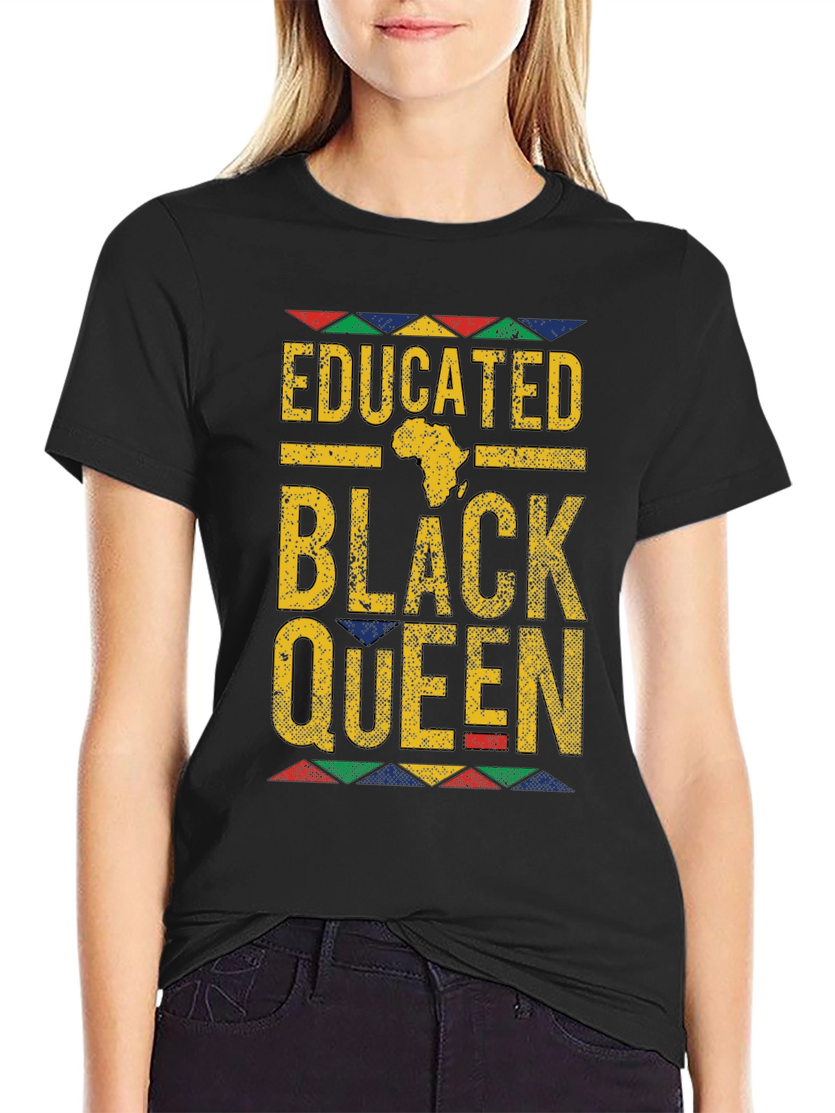 Educated Black Queen T-Shirt - Empowering Apparel