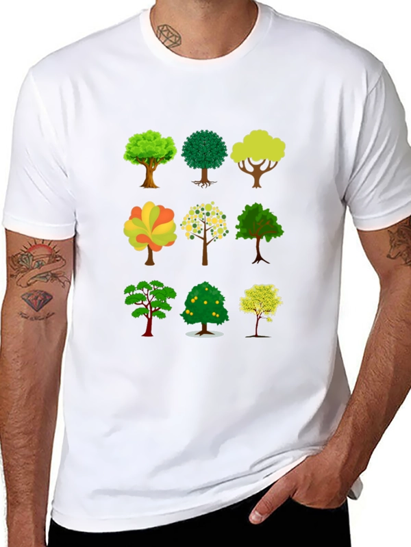 Tree Print Black T-Shirt