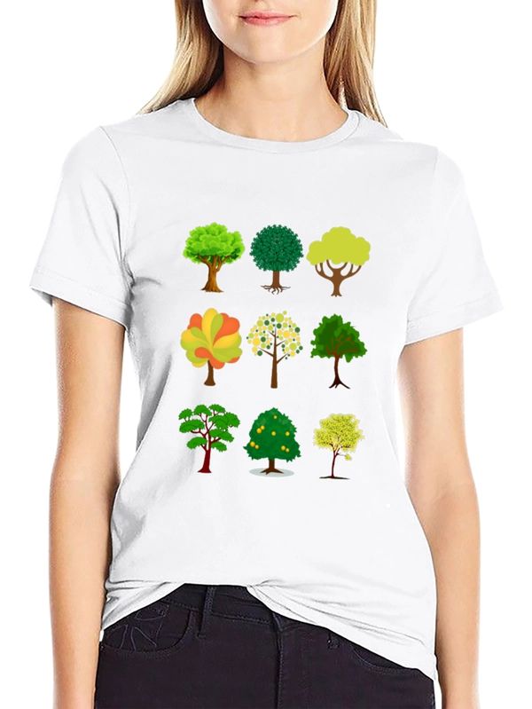Tree Print Black T-Shirt