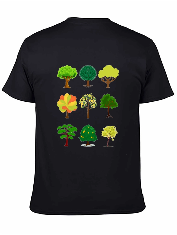 Tree Print Black T-Shirt