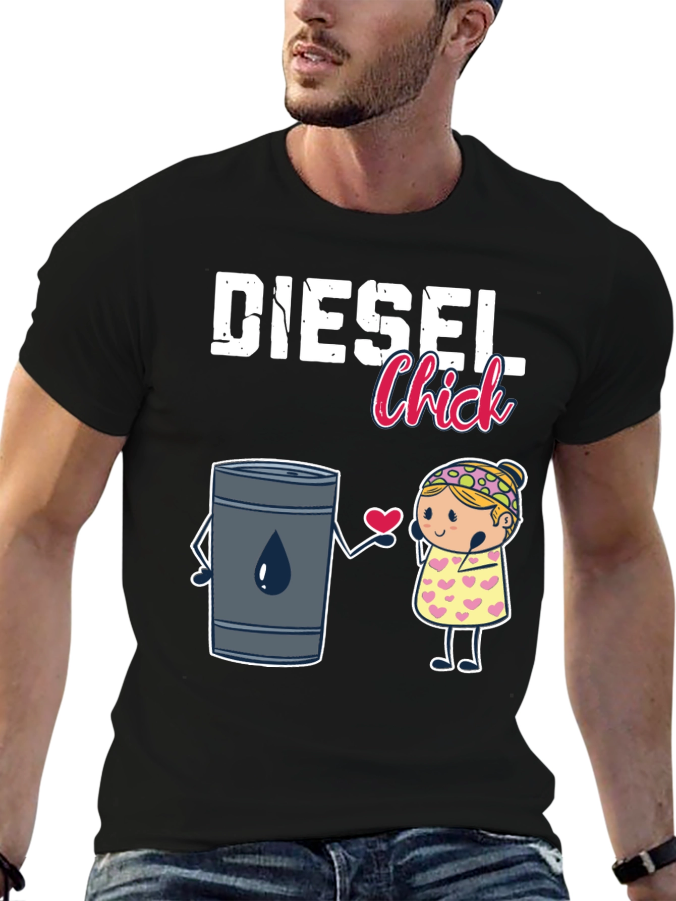 Diesel Chick Graphic T-Shirt - Black