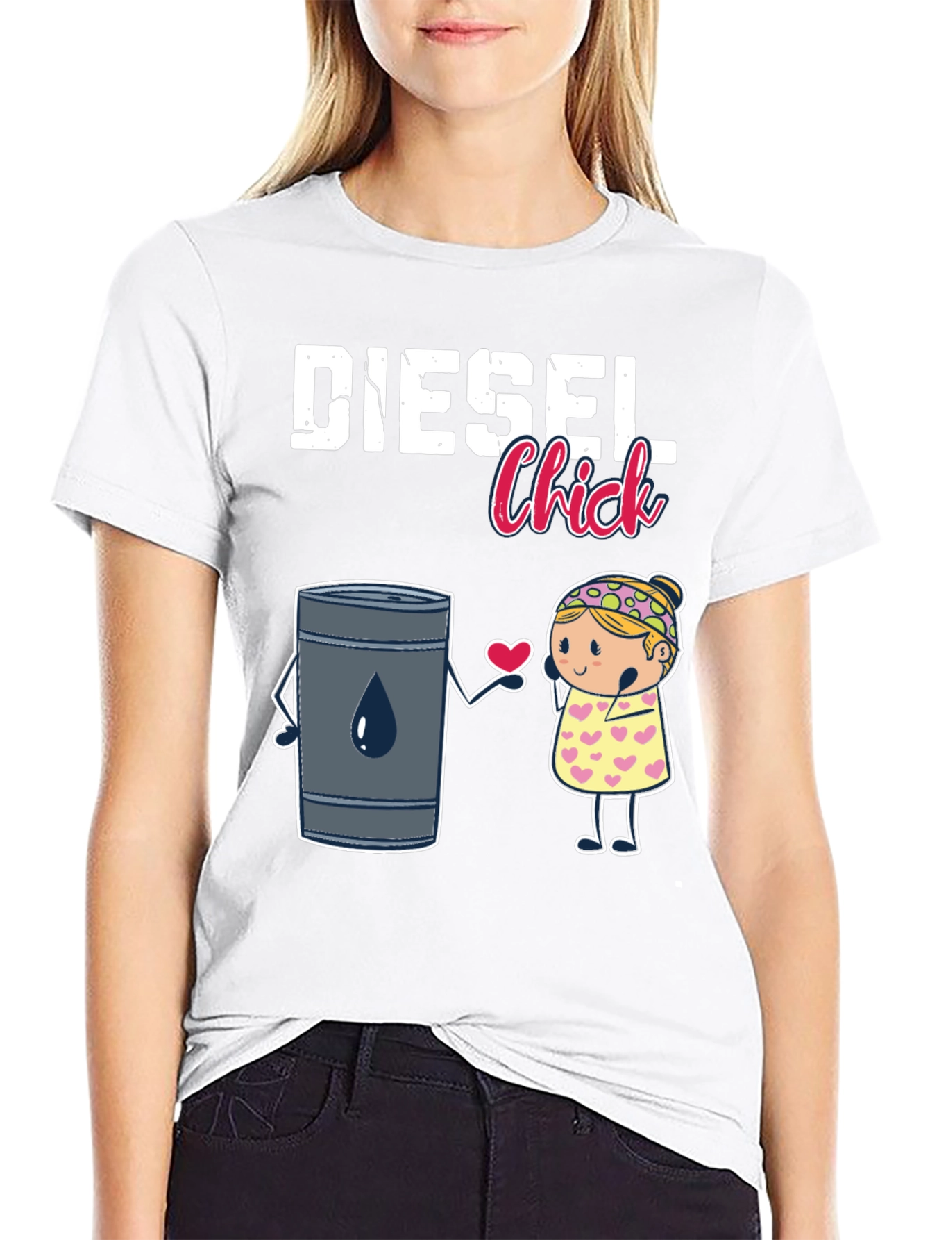 Diesel Chick Graphic T-Shirt - Black