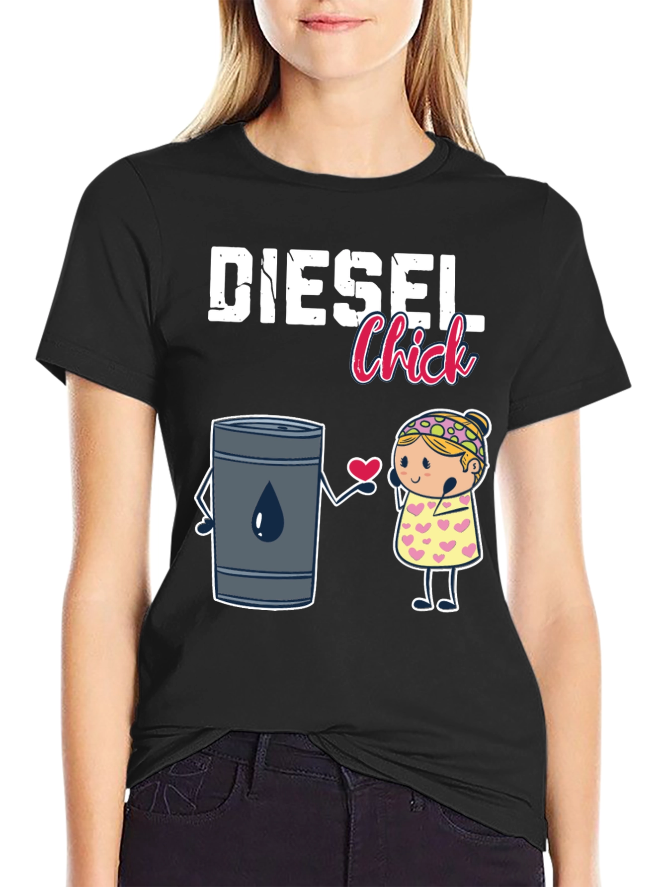 Diesel Chick Graphic T-Shirt - Black