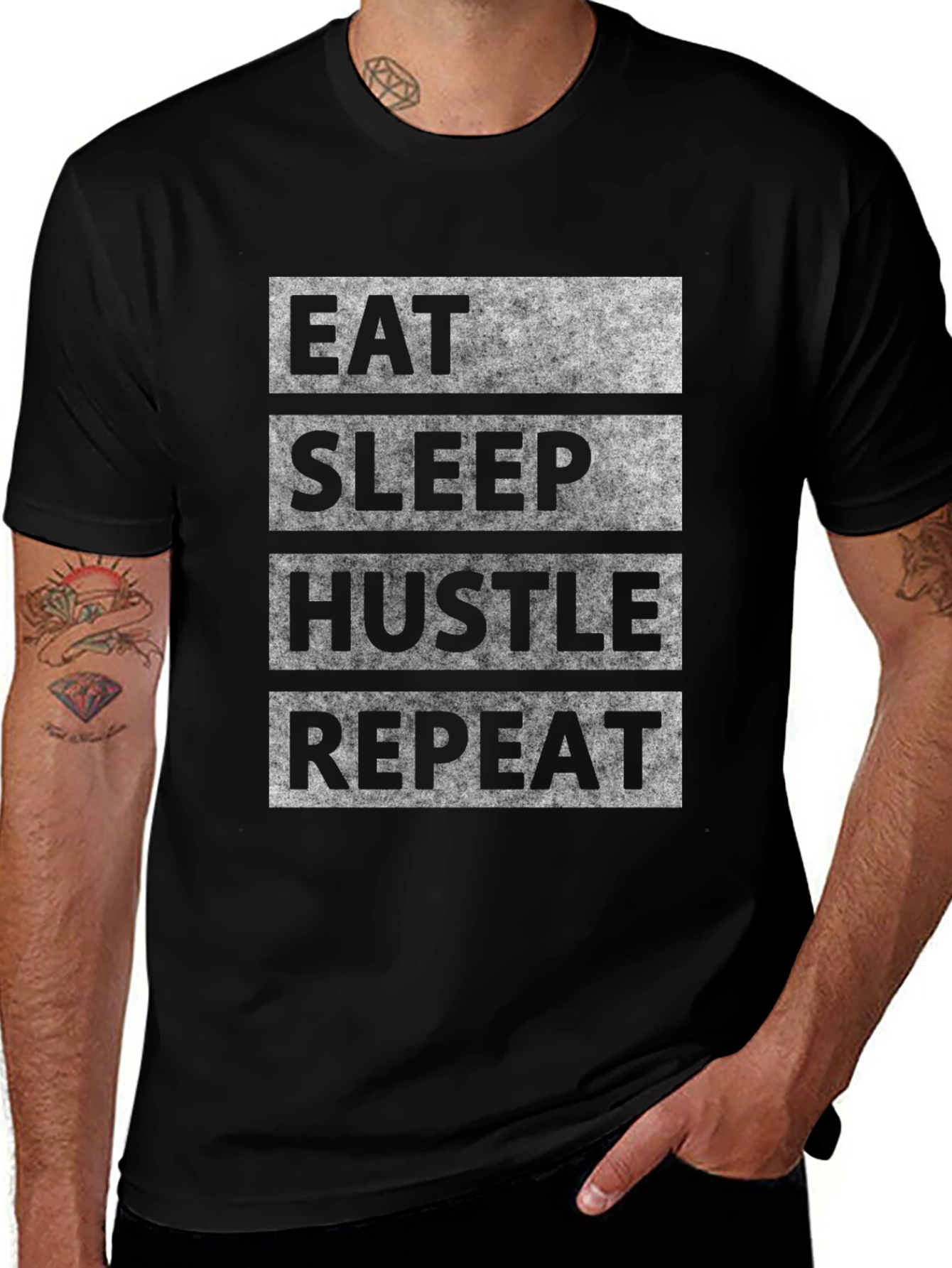 Eat Sleep Hustle Repeat Graphic Tee