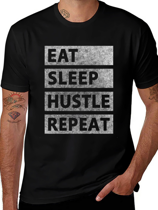 Eat Sleep Hustle Repeat Graphic Tee