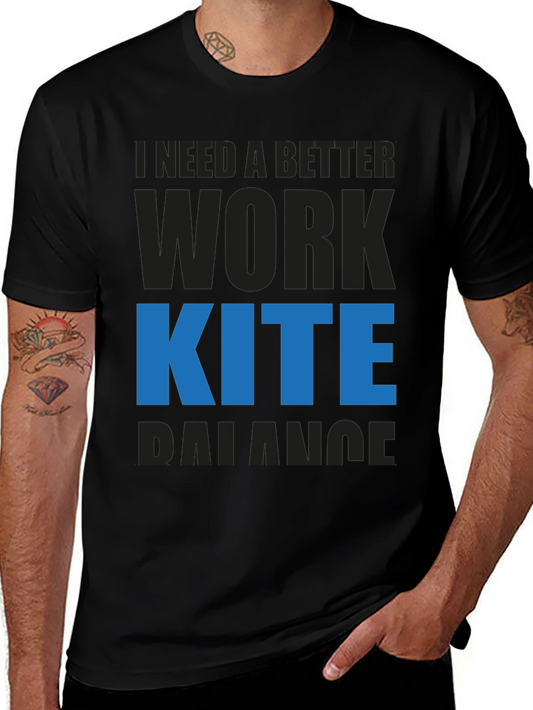 Work Kite Balance T-Shirt - Blue