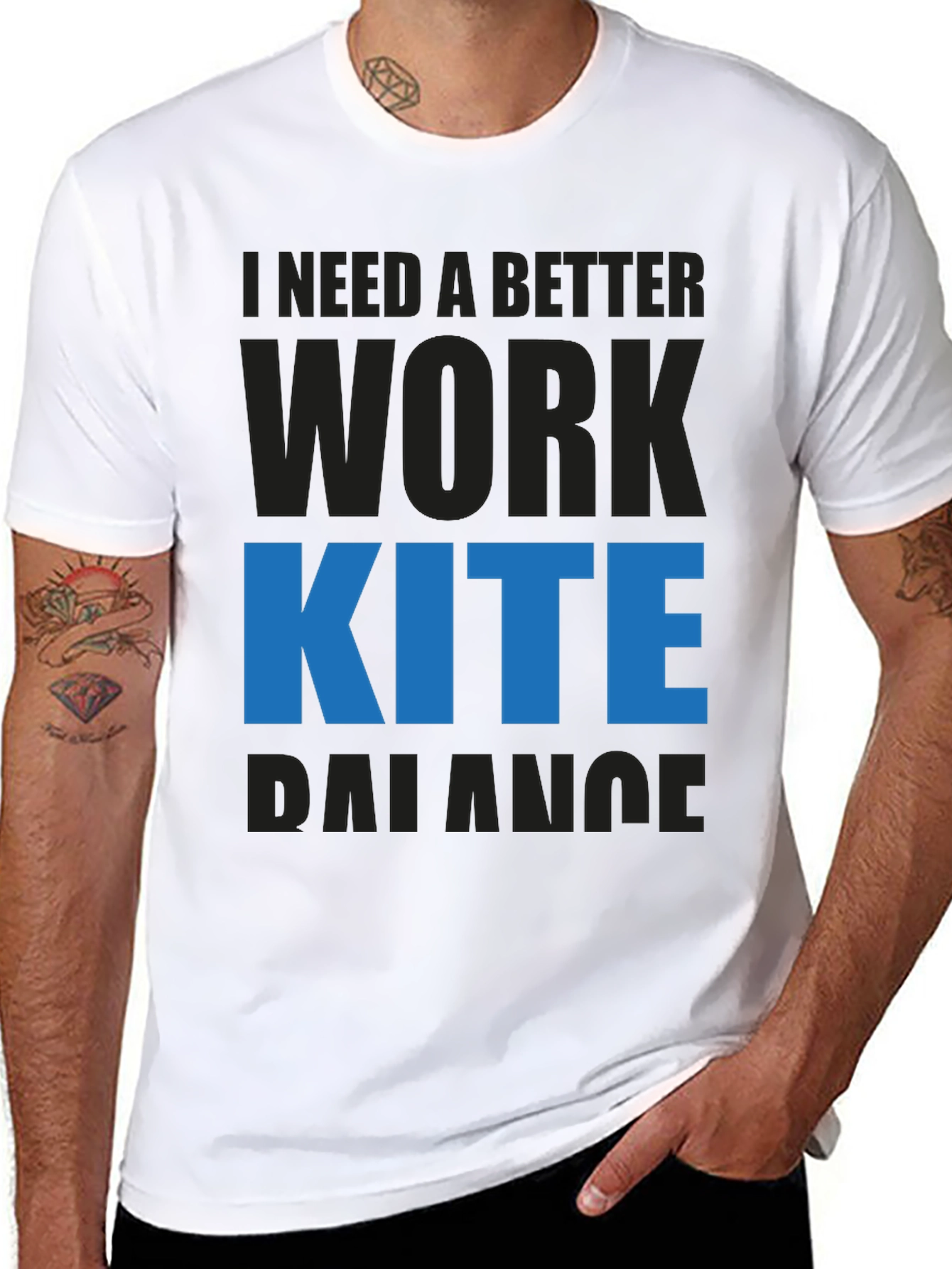 Work Kite Balance T-Shirt - Blue