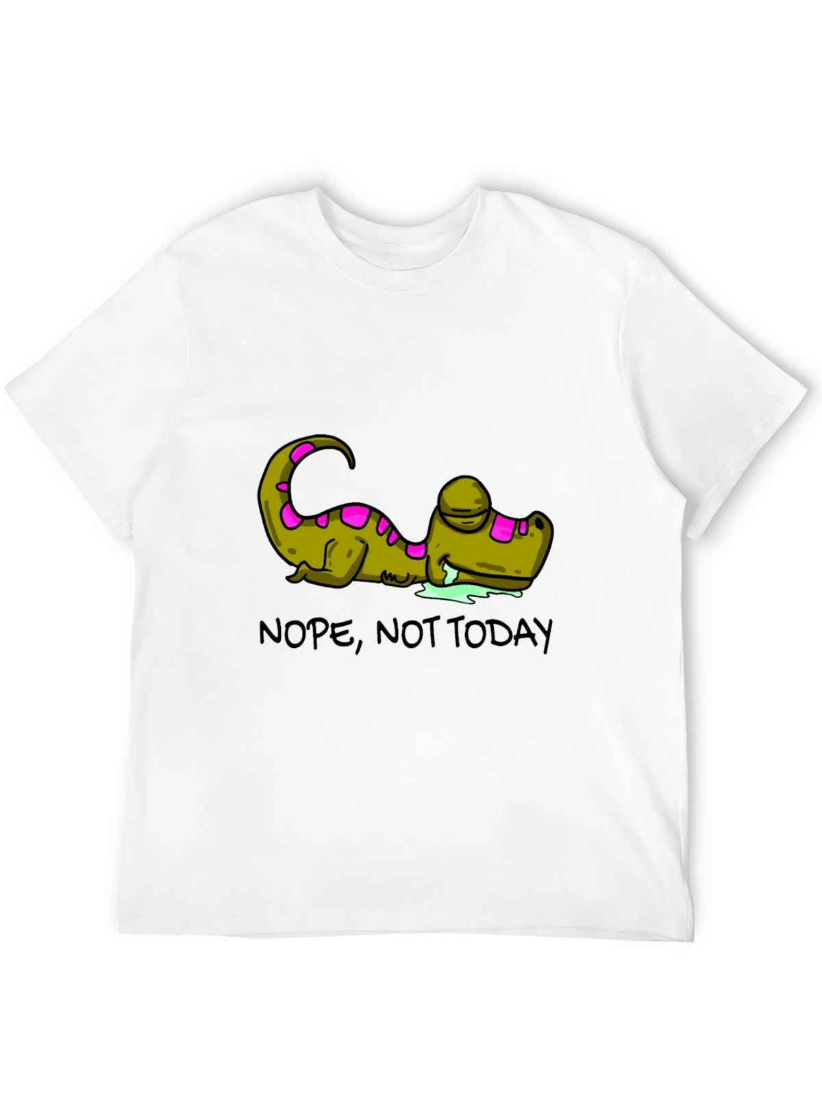 Nope Not Today T-Shirt Funny Lazy Dinosaur Graphic Tee