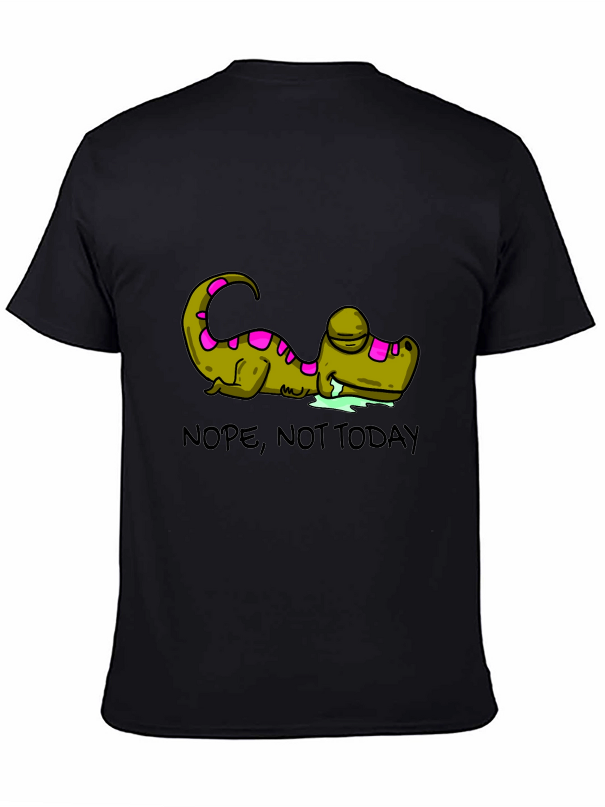 Nope Not Today T-Shirt Funny Lazy Dinosaur Graphic Tee
