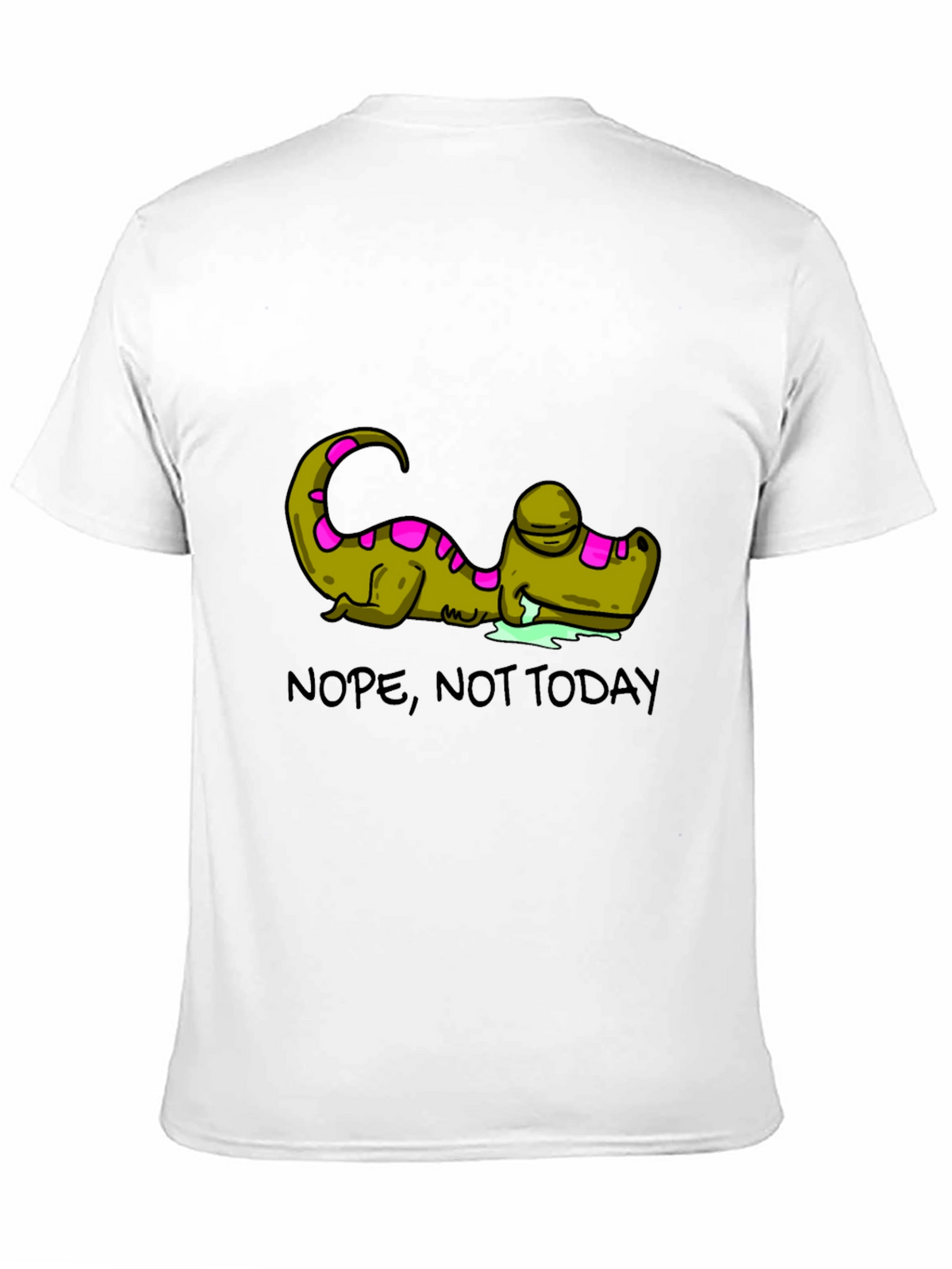 Nope Not Today T-Shirt Funny Lazy Dinosaur Graphic Tee
