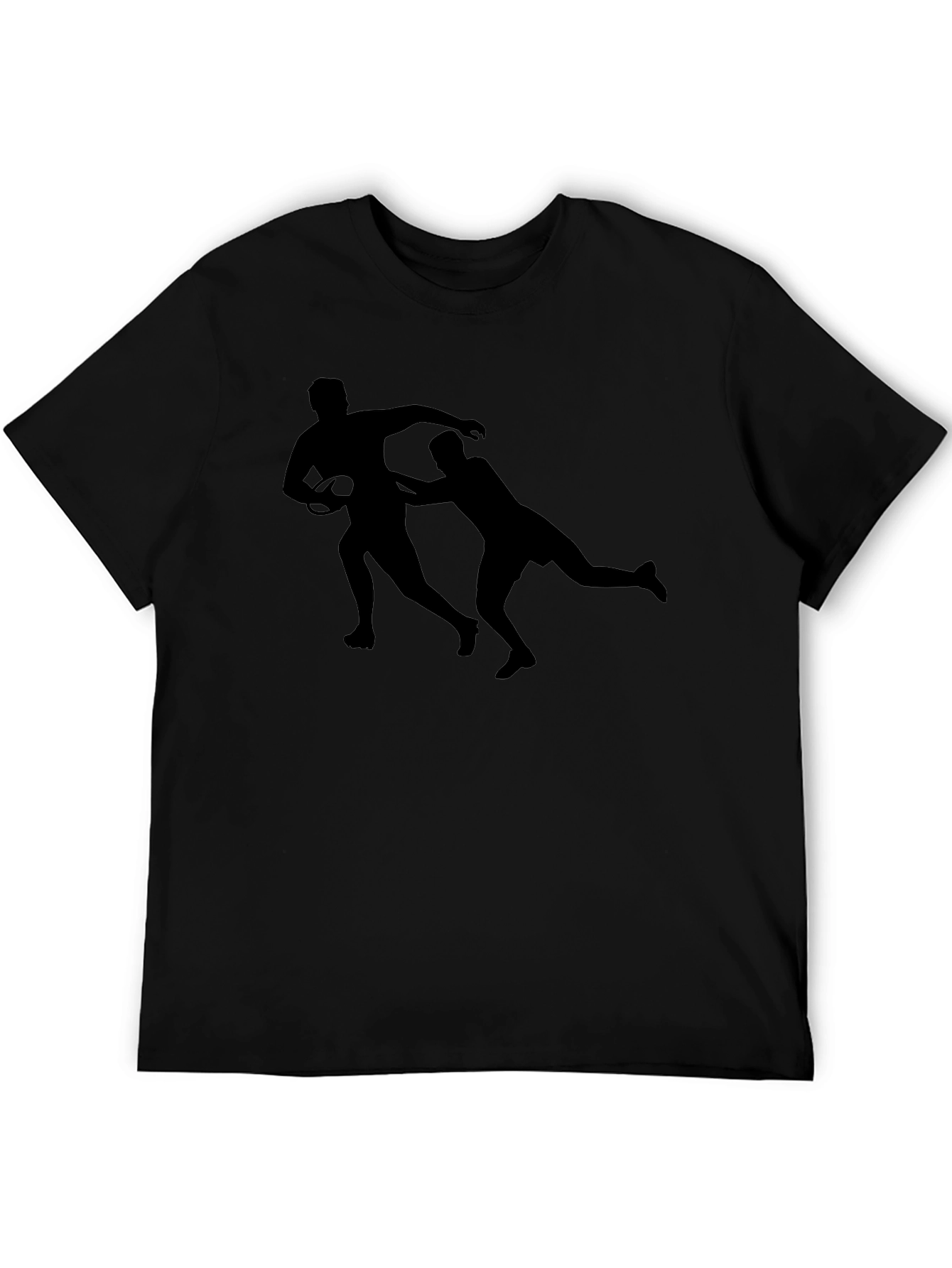 Rugby Silhouette Black T-Shirt