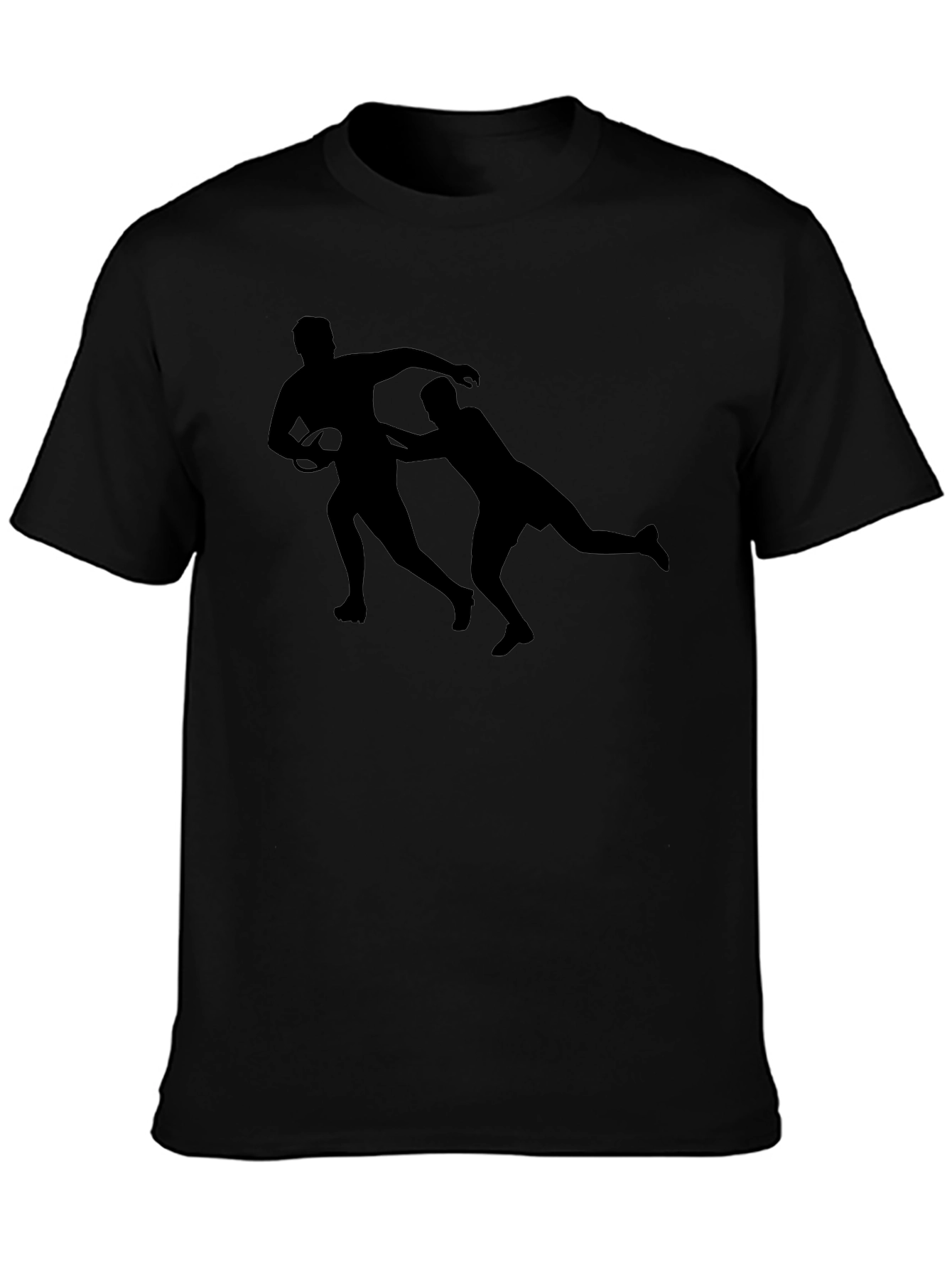 Rugby Silhouette Black T-Shirt
