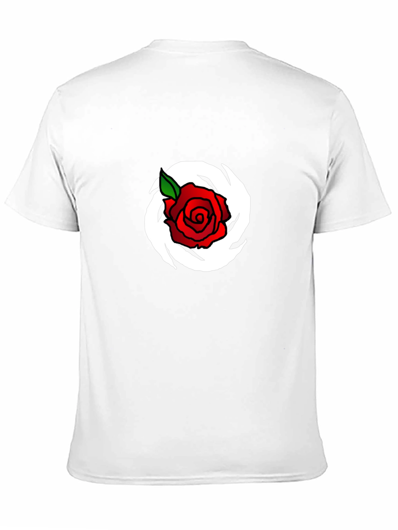 Rose Graphic Print T-Shirt - Black