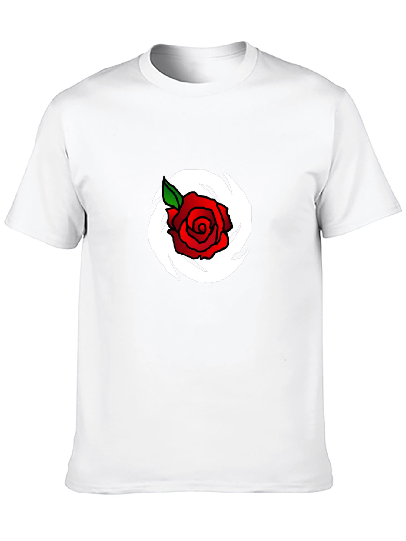 Rose Graphic Print T-Shirt - Black