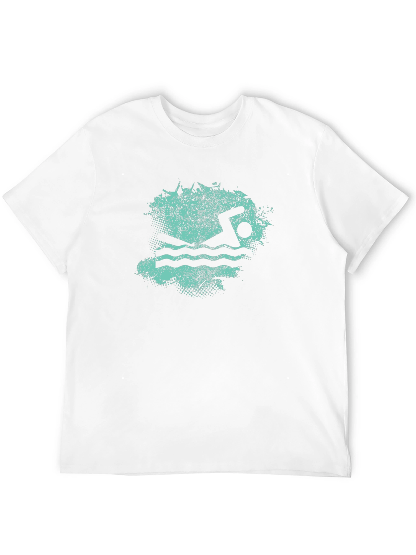 Swimmer Graphic Tee - Black Cotton Blend