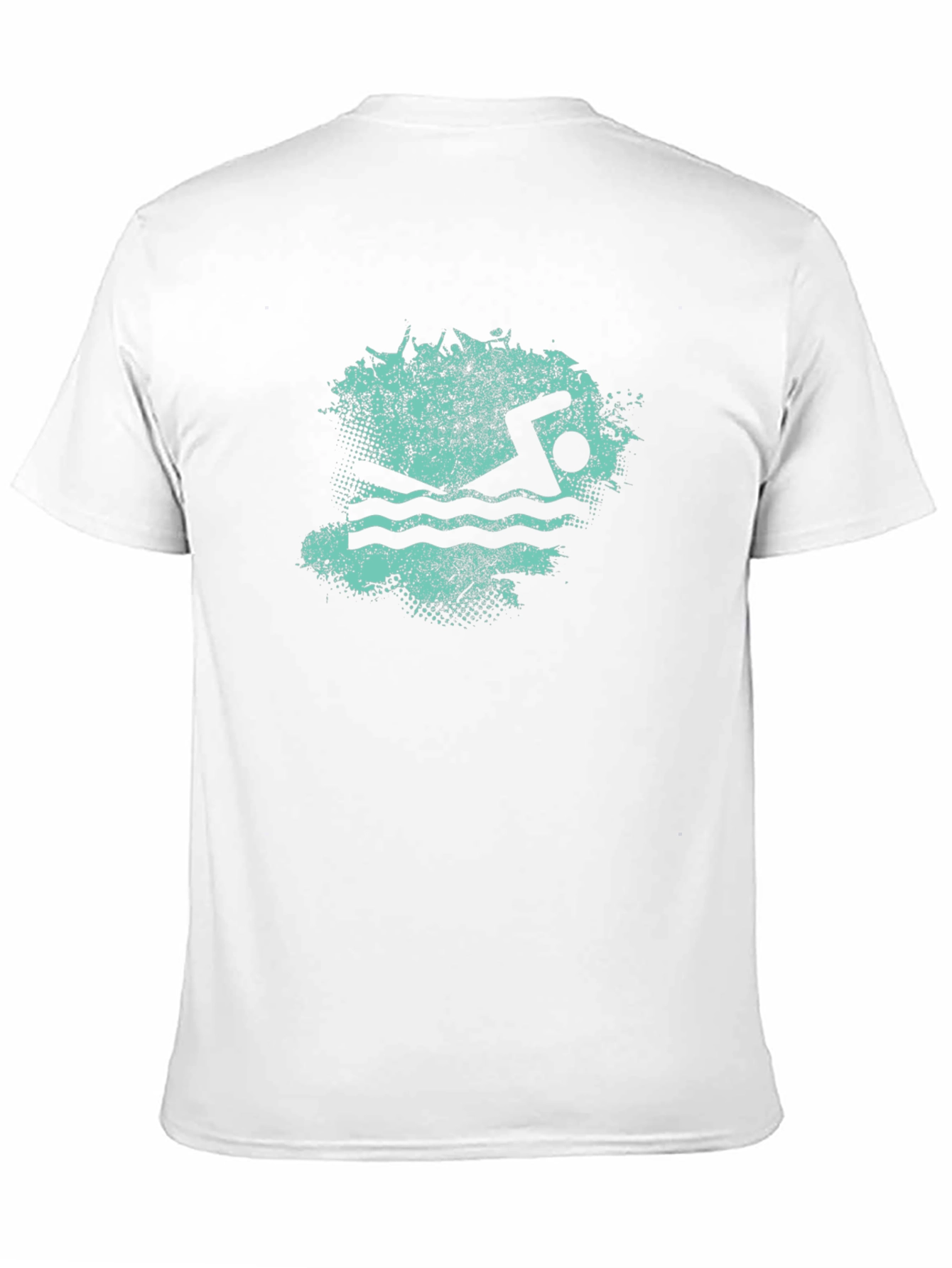 Swimmer Graphic Tee - Black Cotton Blend