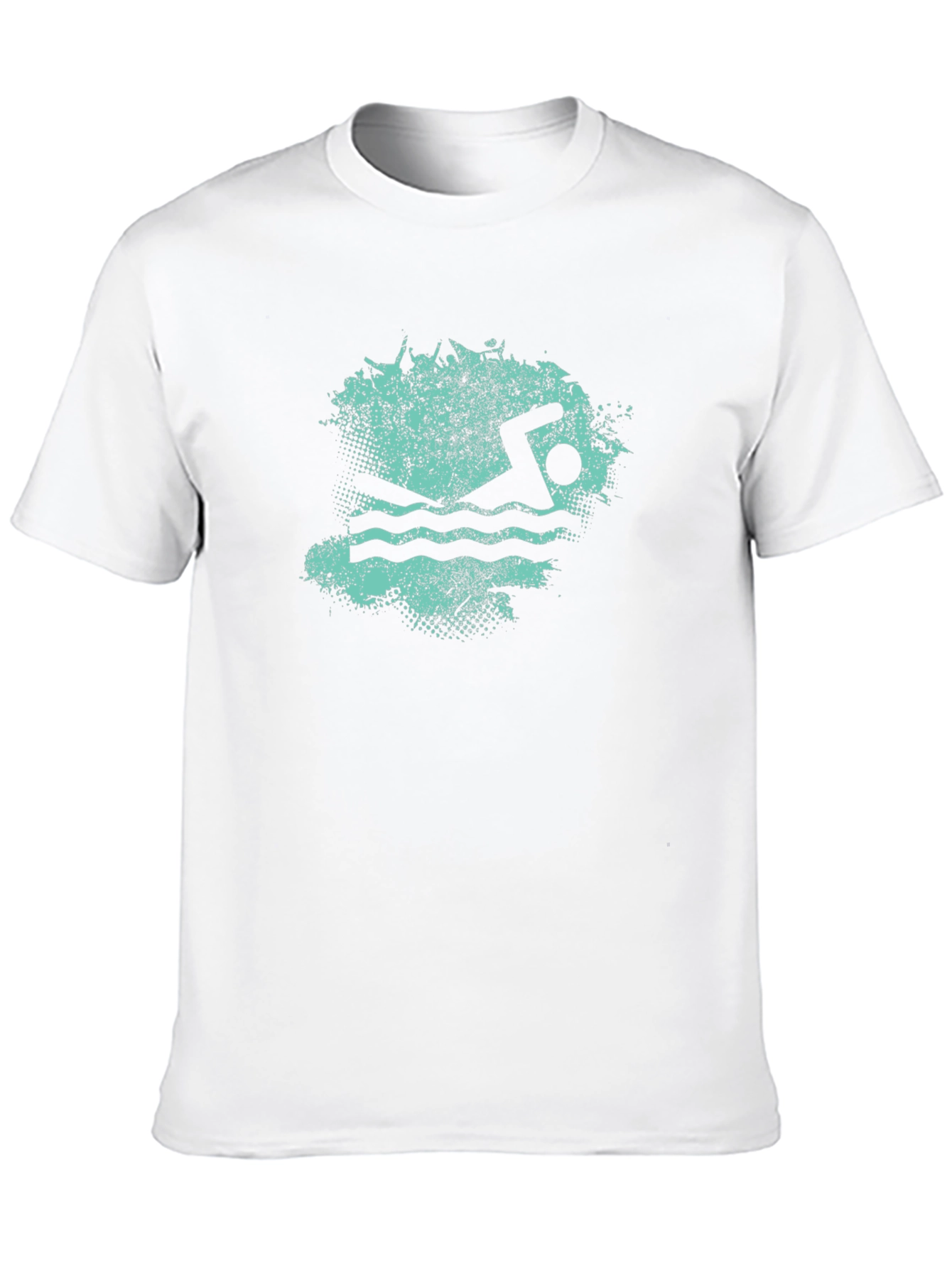 Swimmer Graphic Tee - Black Cotton Blend