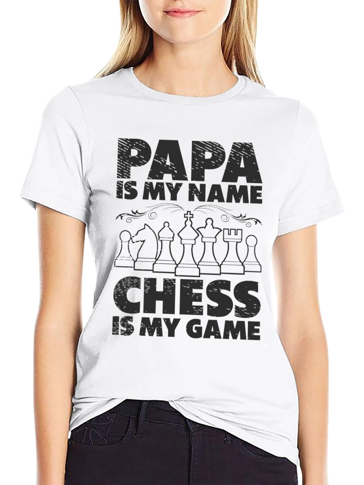 Papa Chess Game Graphic T-Shirt