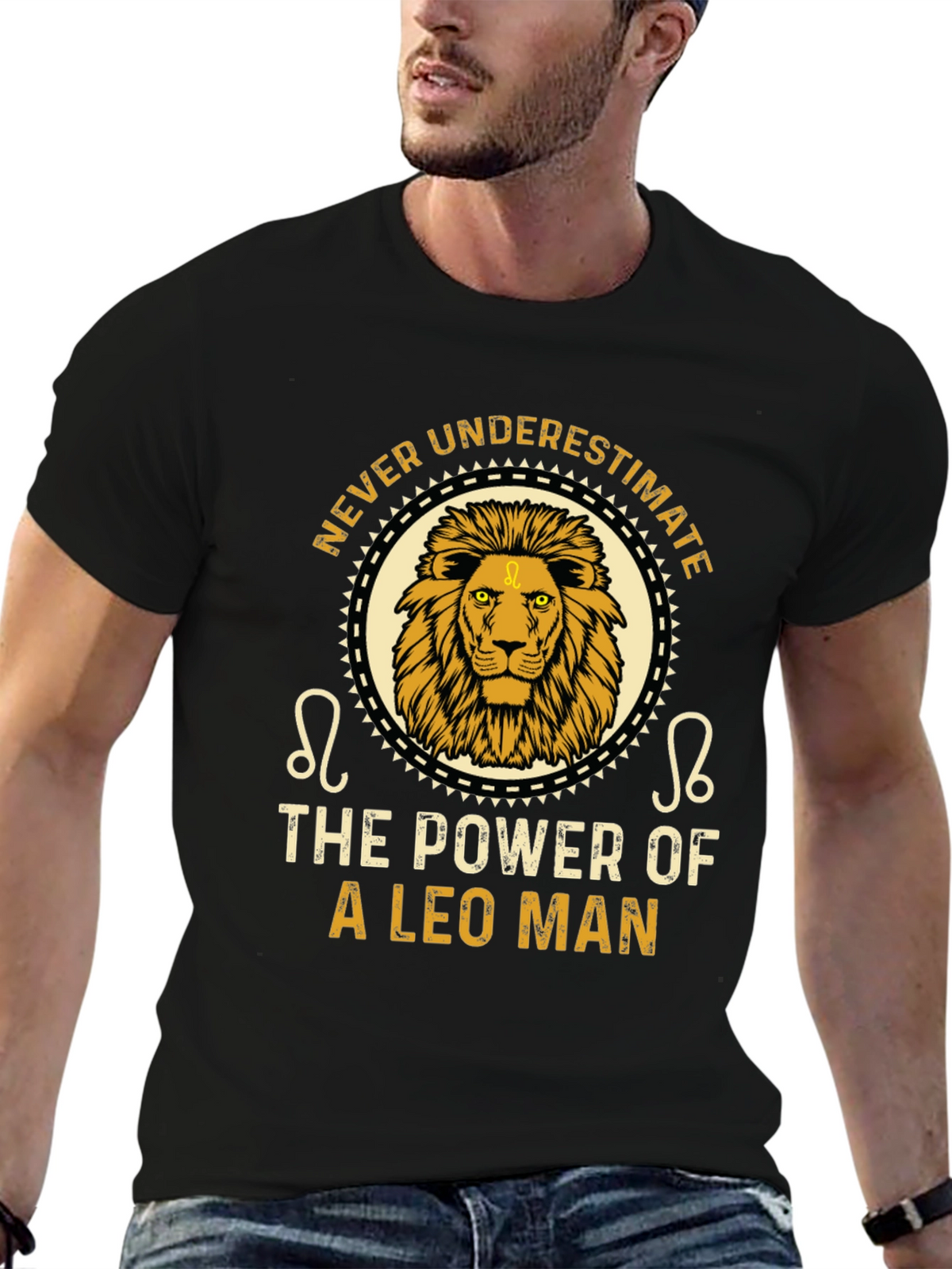 Leo Man Power T-Shirt - Zodiac Sign Tee