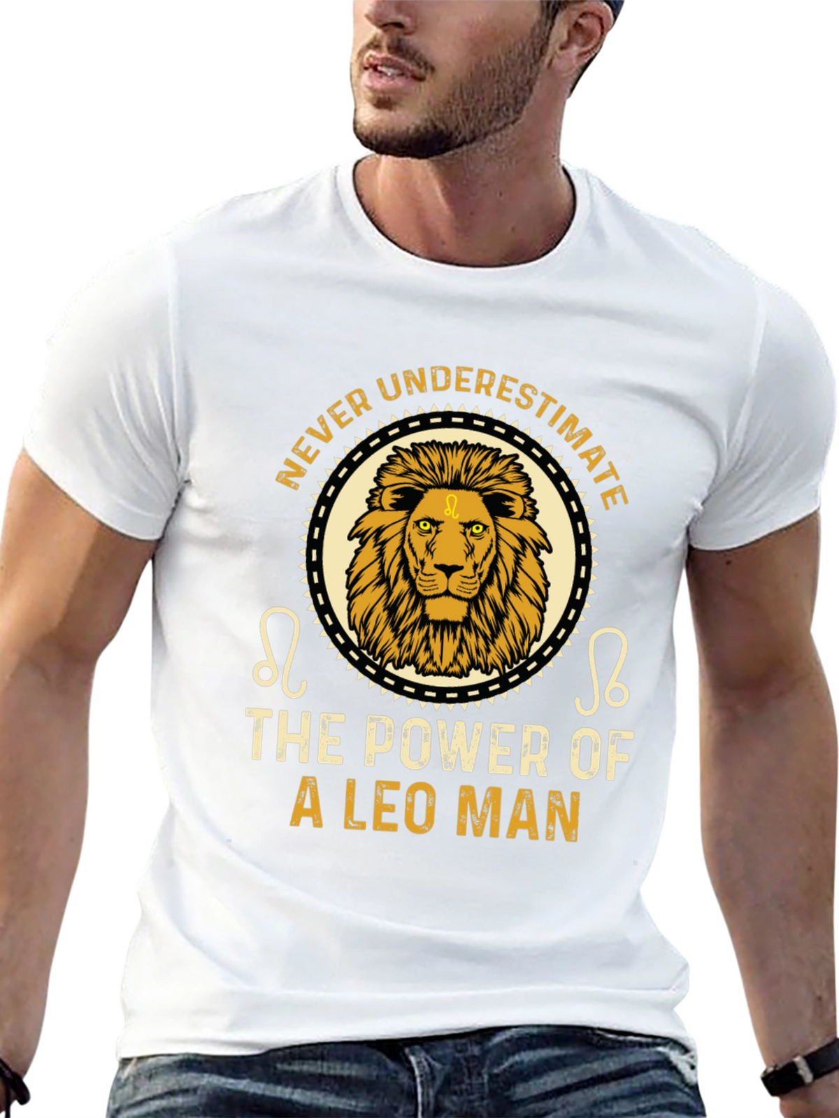 Leo Man Power T-Shirt - Zodiac Sign Tee