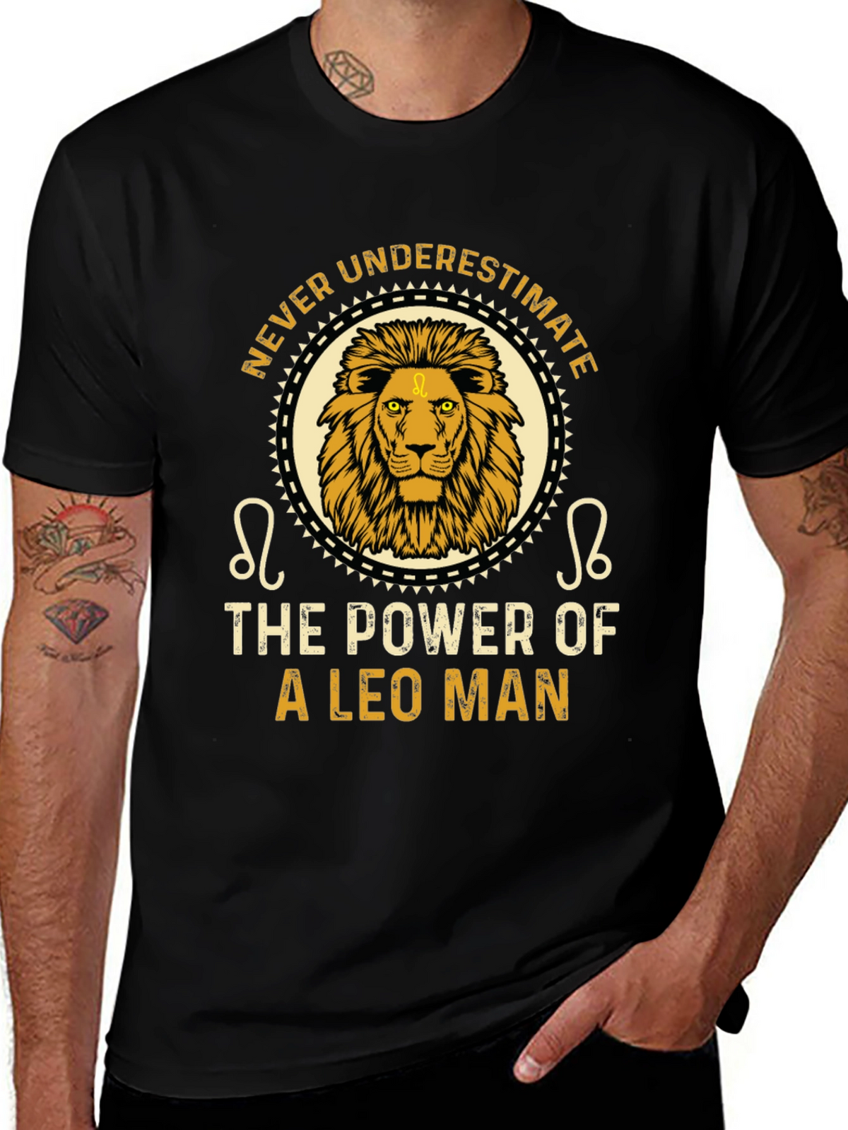 Leo Man Power T-Shirt - Zodiac Sign Tee