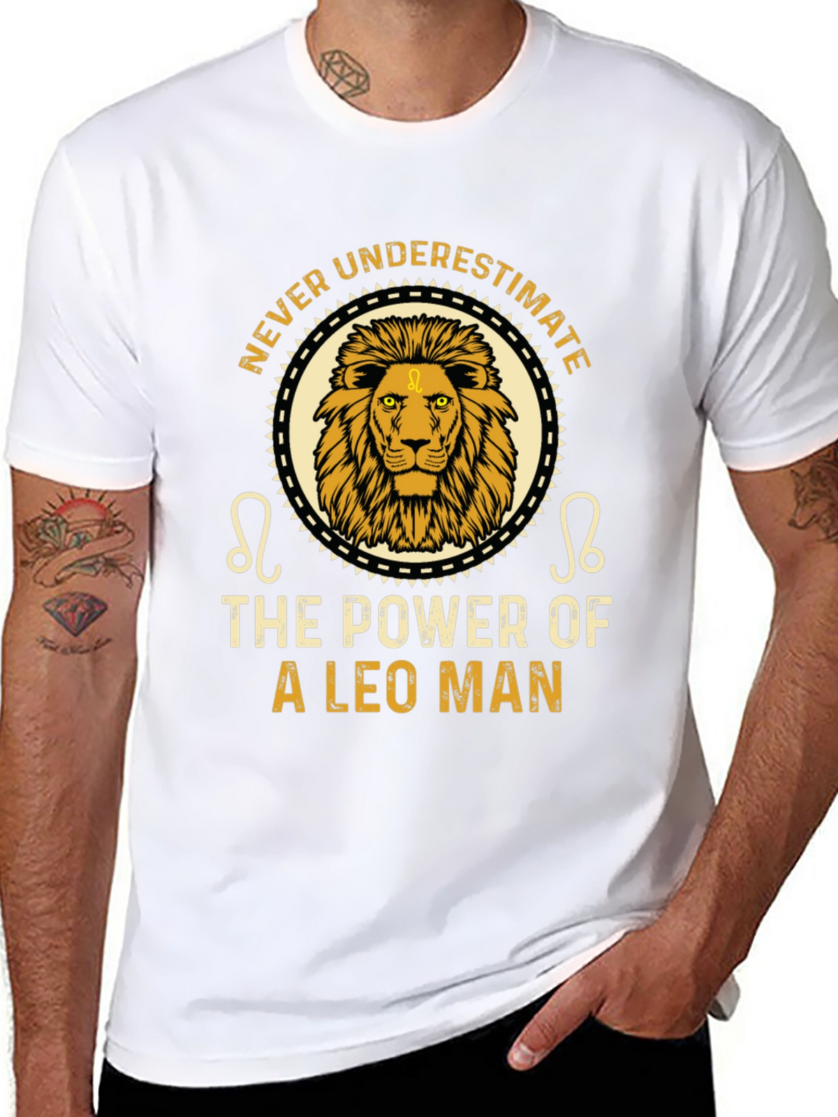 Leo Man Power T-Shirt - Zodiac Sign Tee