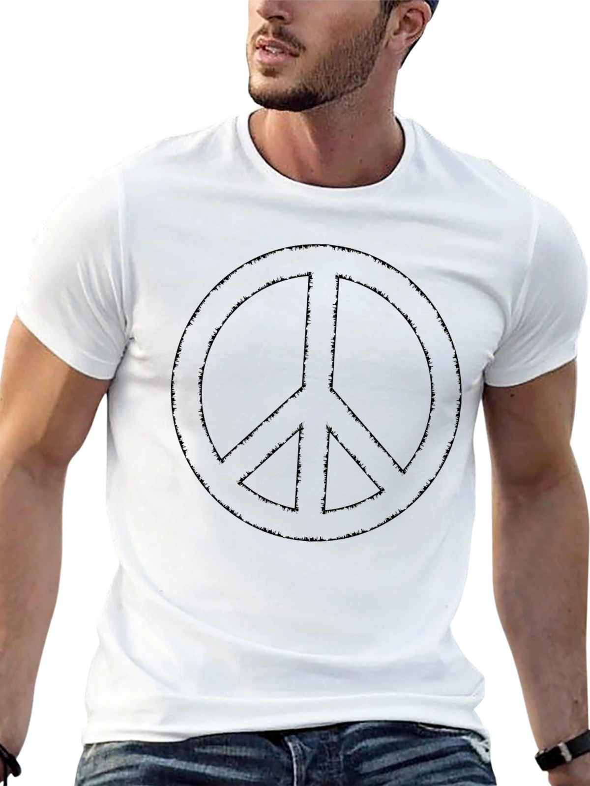 Peace Sign Graphic T-Shirt - Classic Comfort