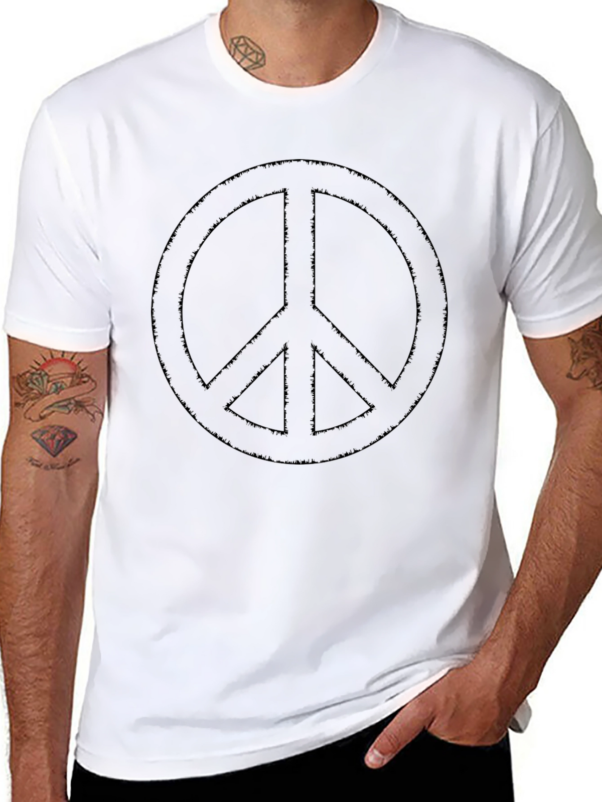 Peace Sign Graphic T-Shirt - Classic Comfort