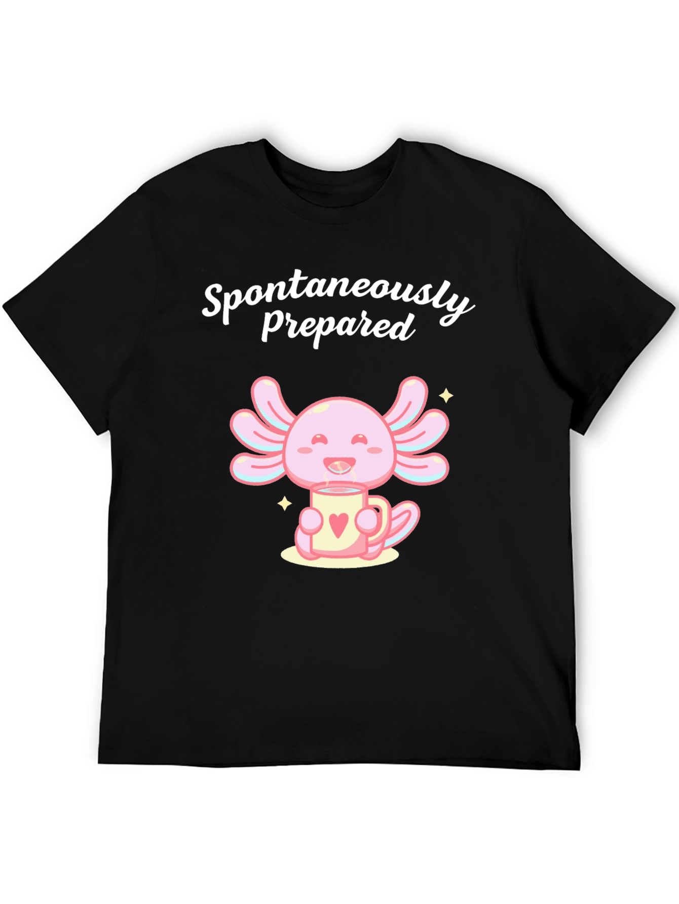 Spontaneously Prepared Axolotl Black T-Shirt